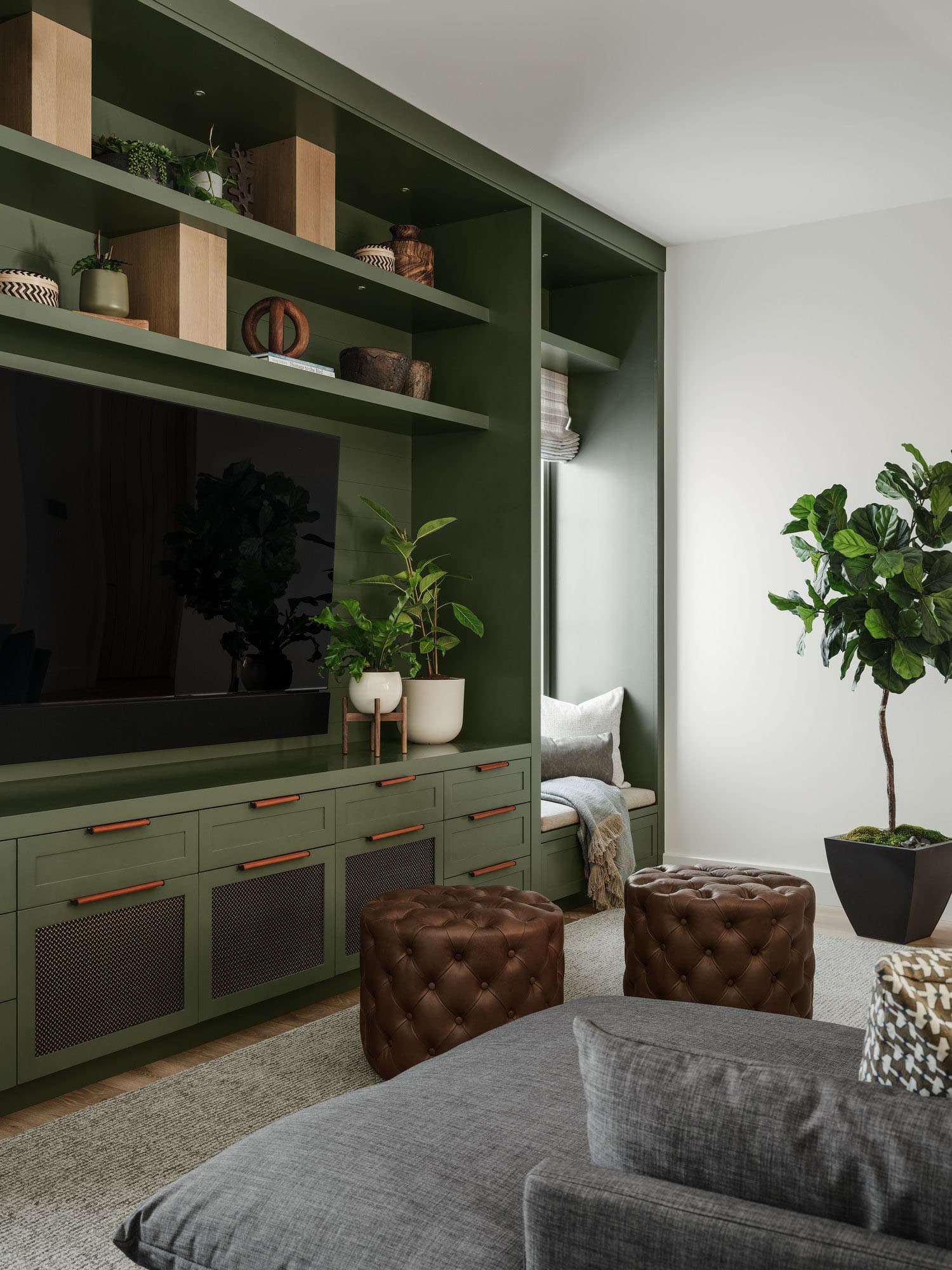 modern farmhouse style family room