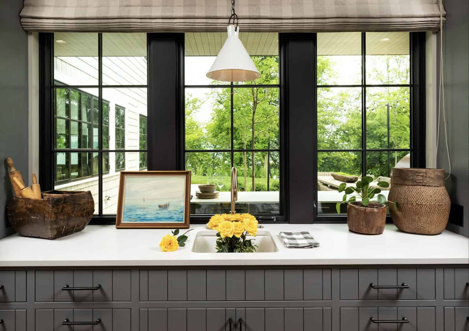 modern kitchen window wall