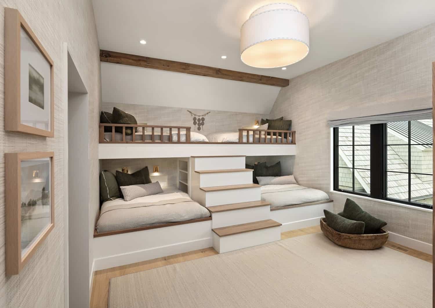 modern bunk bedroom