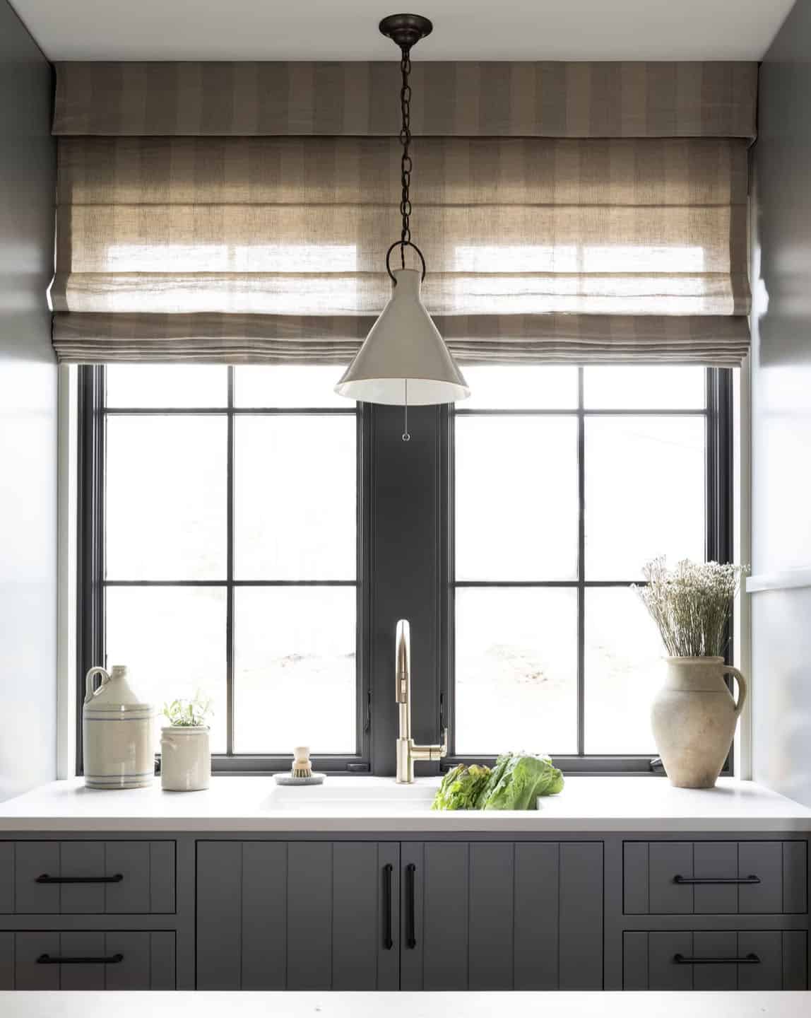 modern laundry room window wall