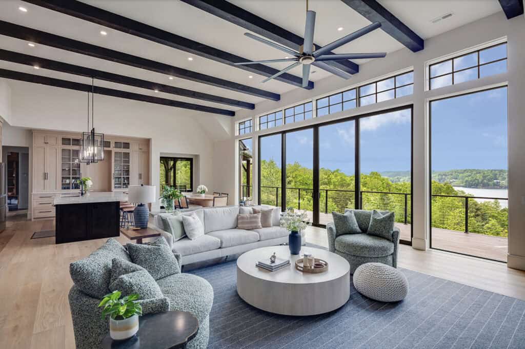 Inside a dreamy South Carolina house with serene views of Lake Keowee