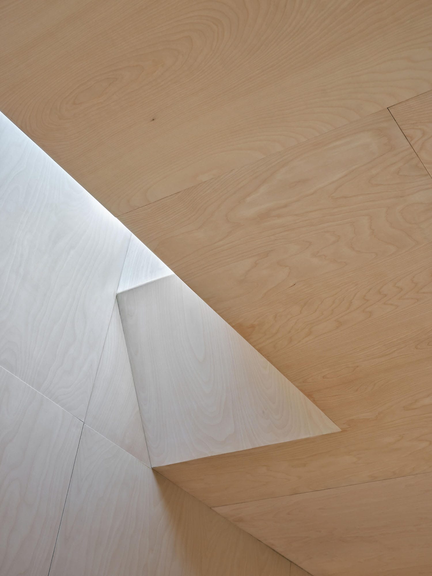 modern mountain cabin skylight detail