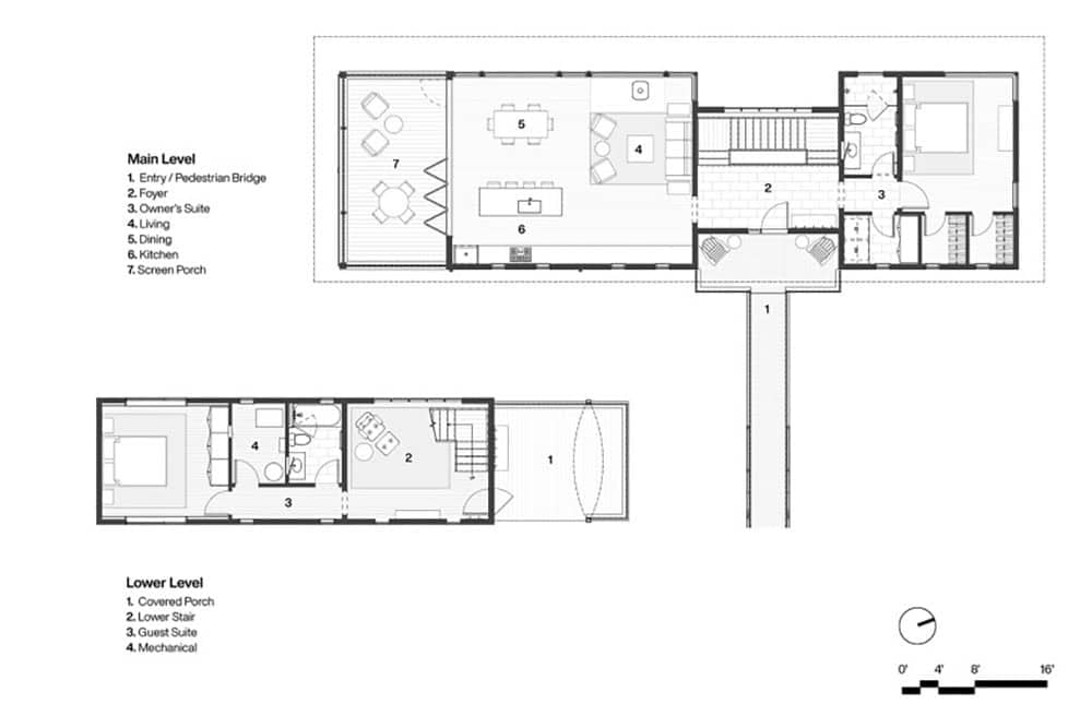 modern mountain cabin floor plan