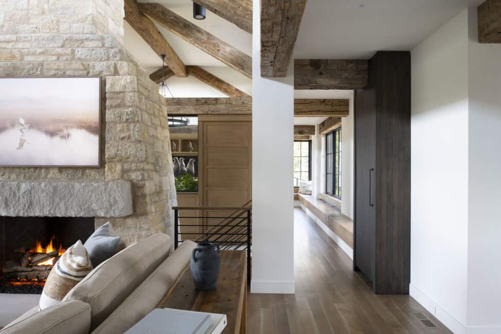 modern modern lower-level family room