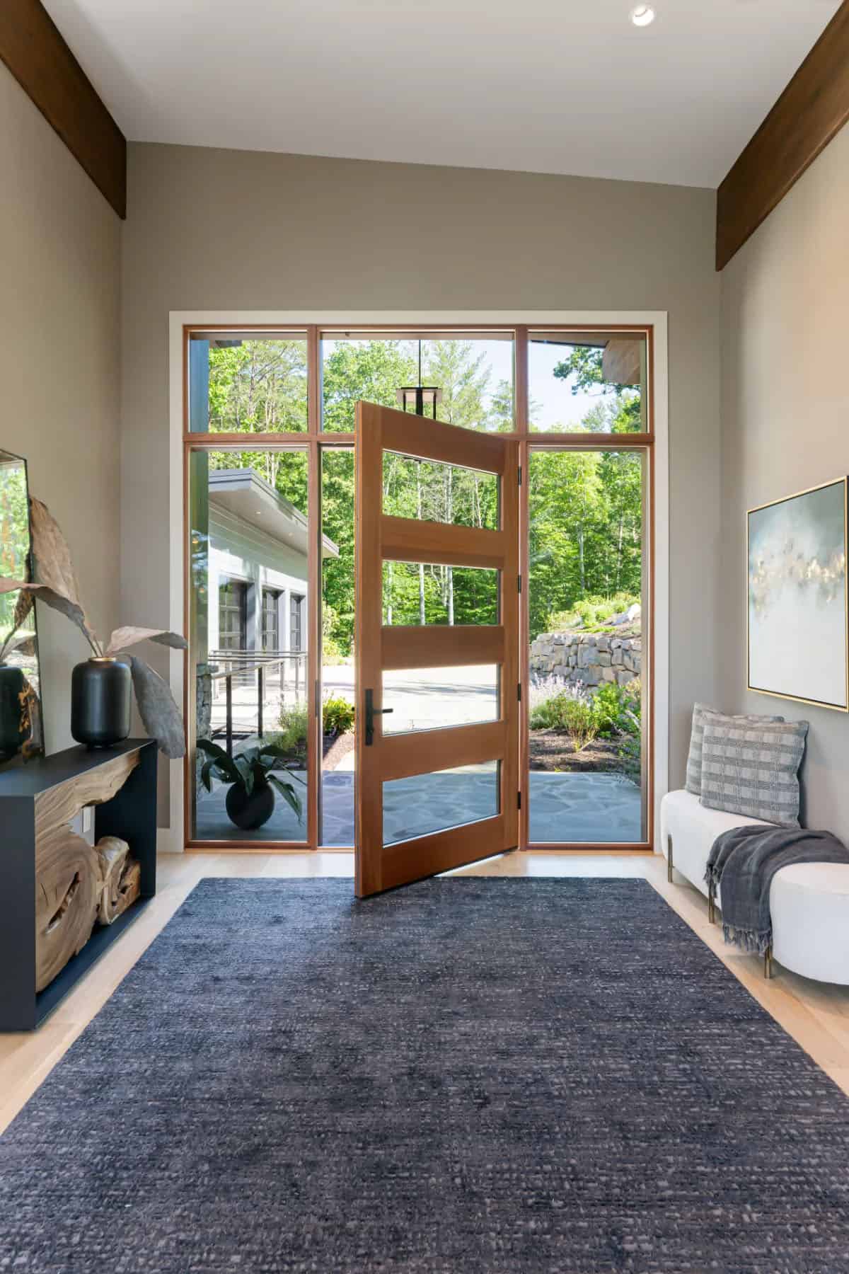 Modern mountain home entry