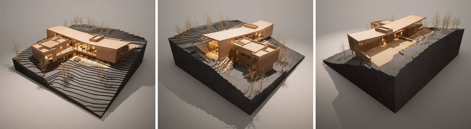 modern mountain house model