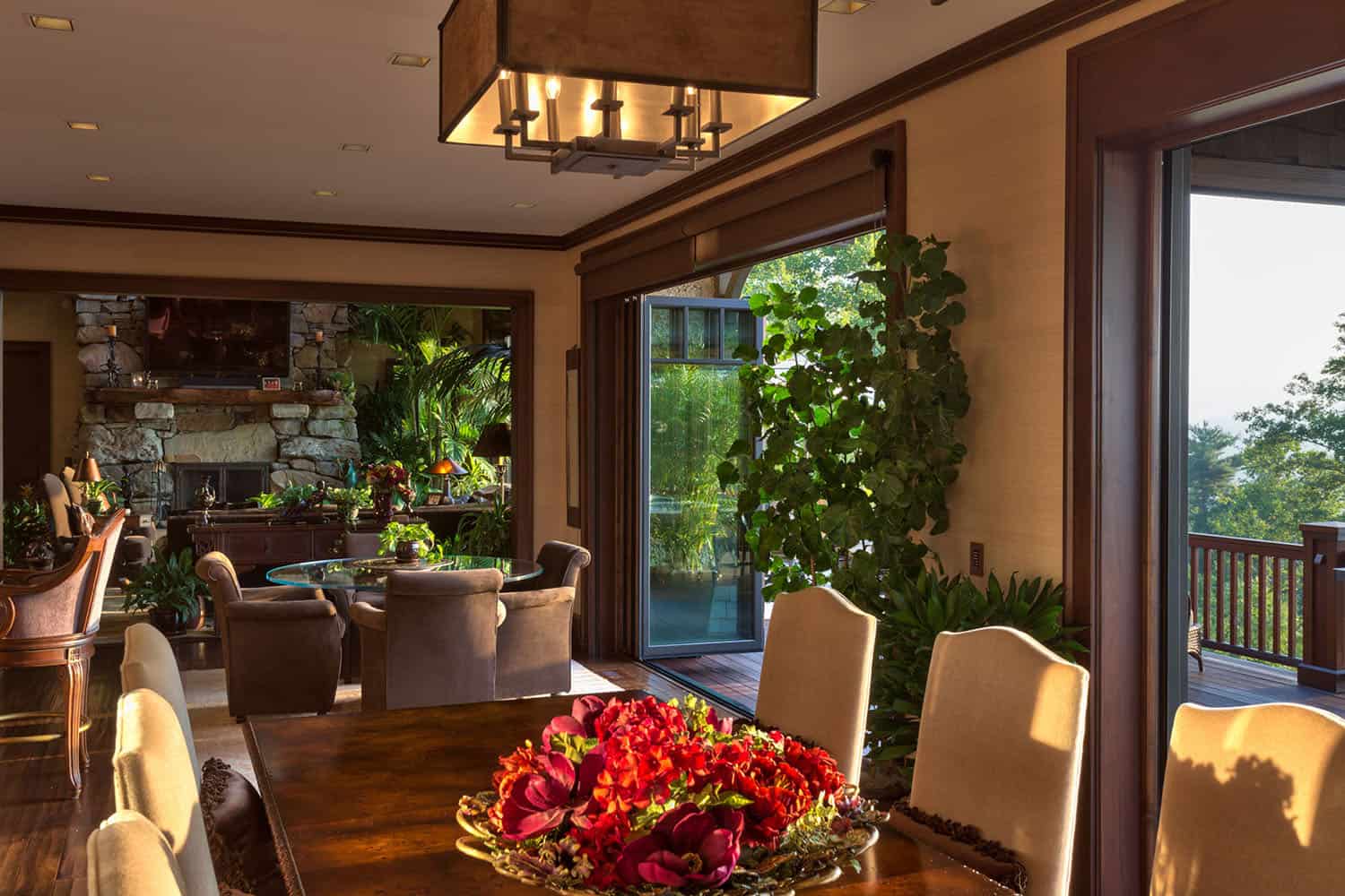 modern rustic dining room