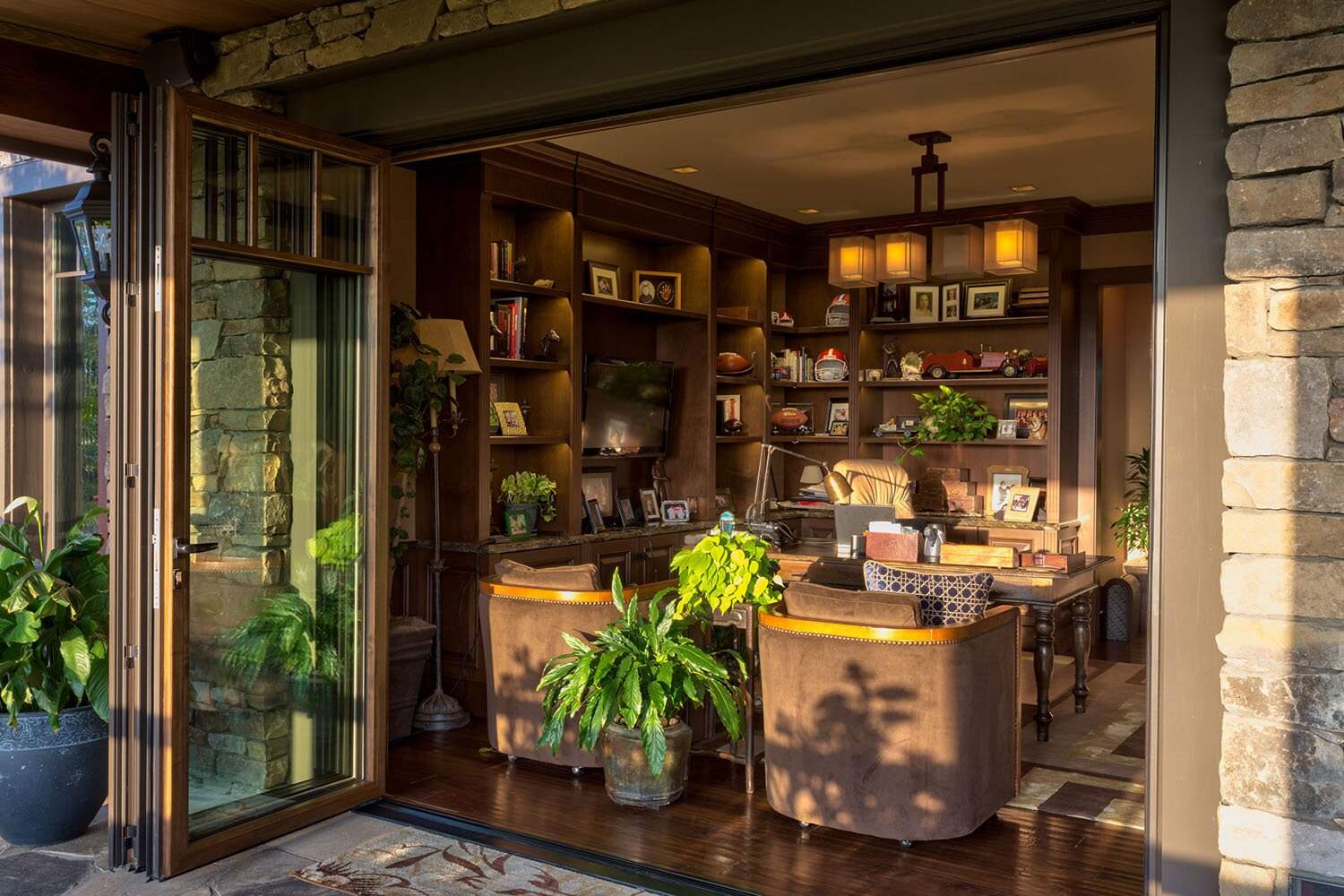 modern rustic home office