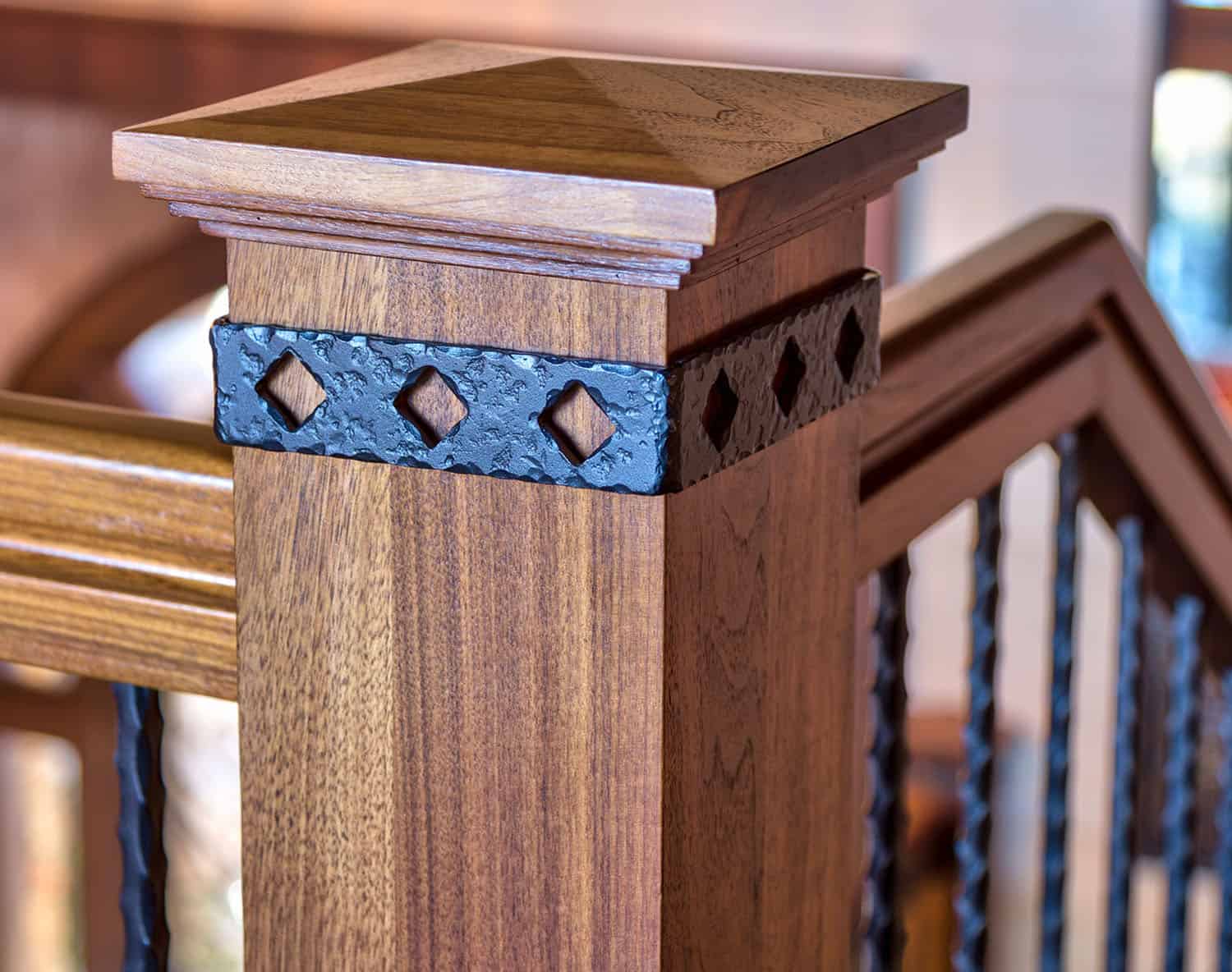 modern rustic staircase detail