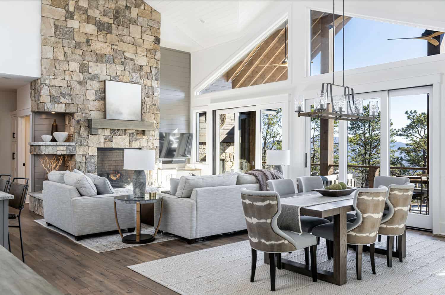 modern rustic living room