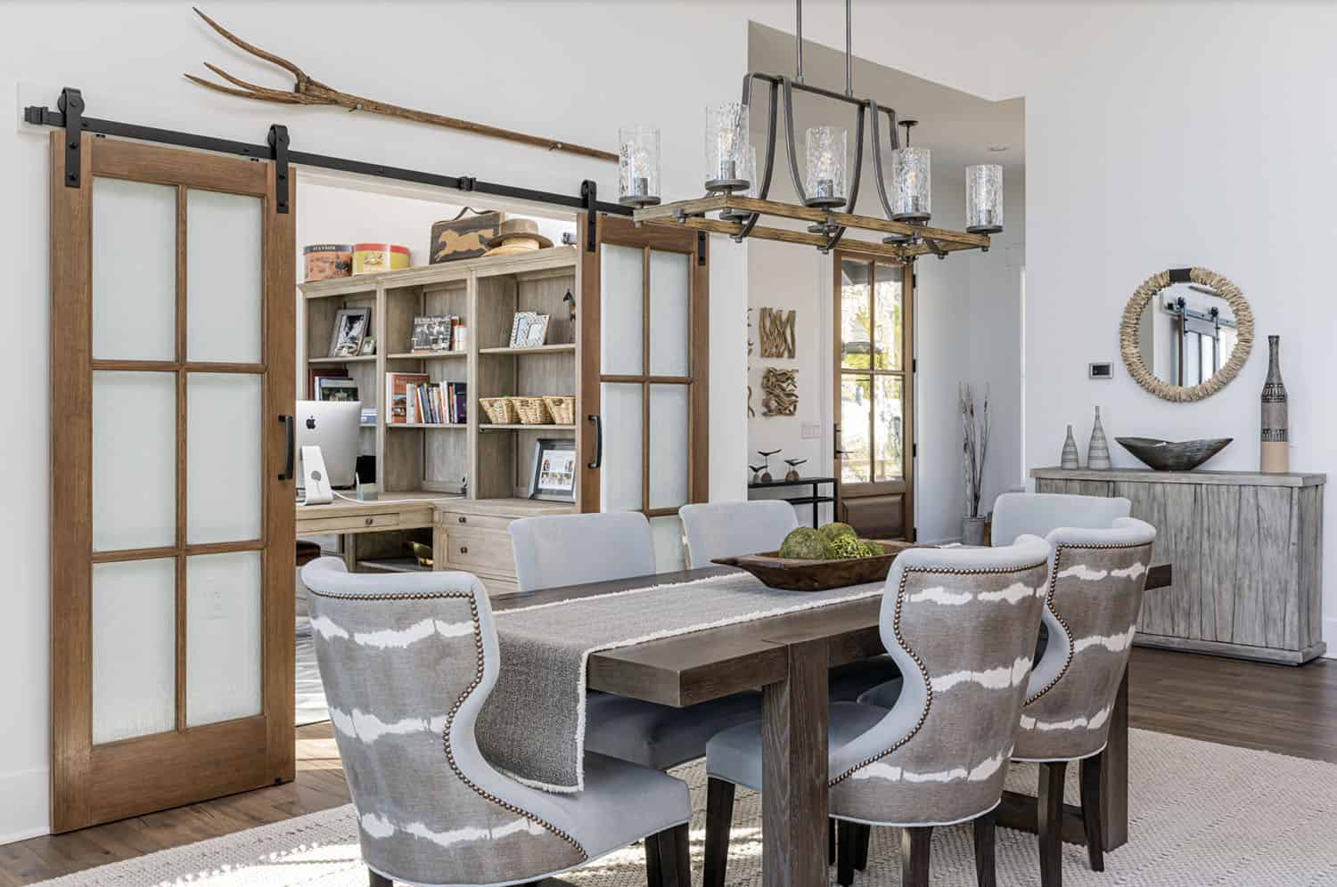 modern rustic dining room