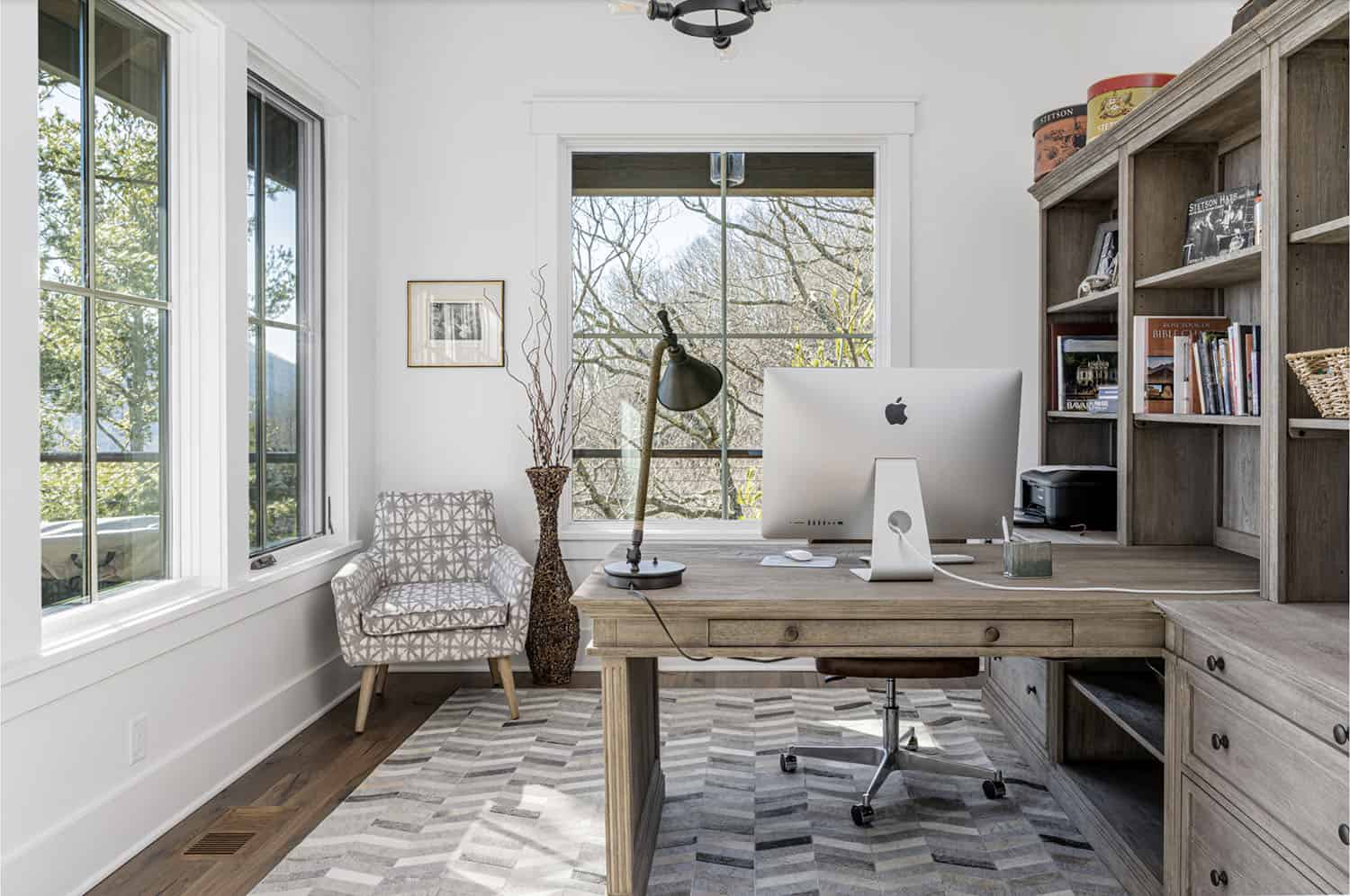 modern rustic home office