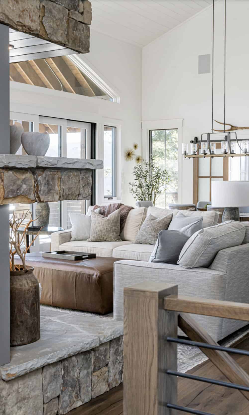 modern rustic living room