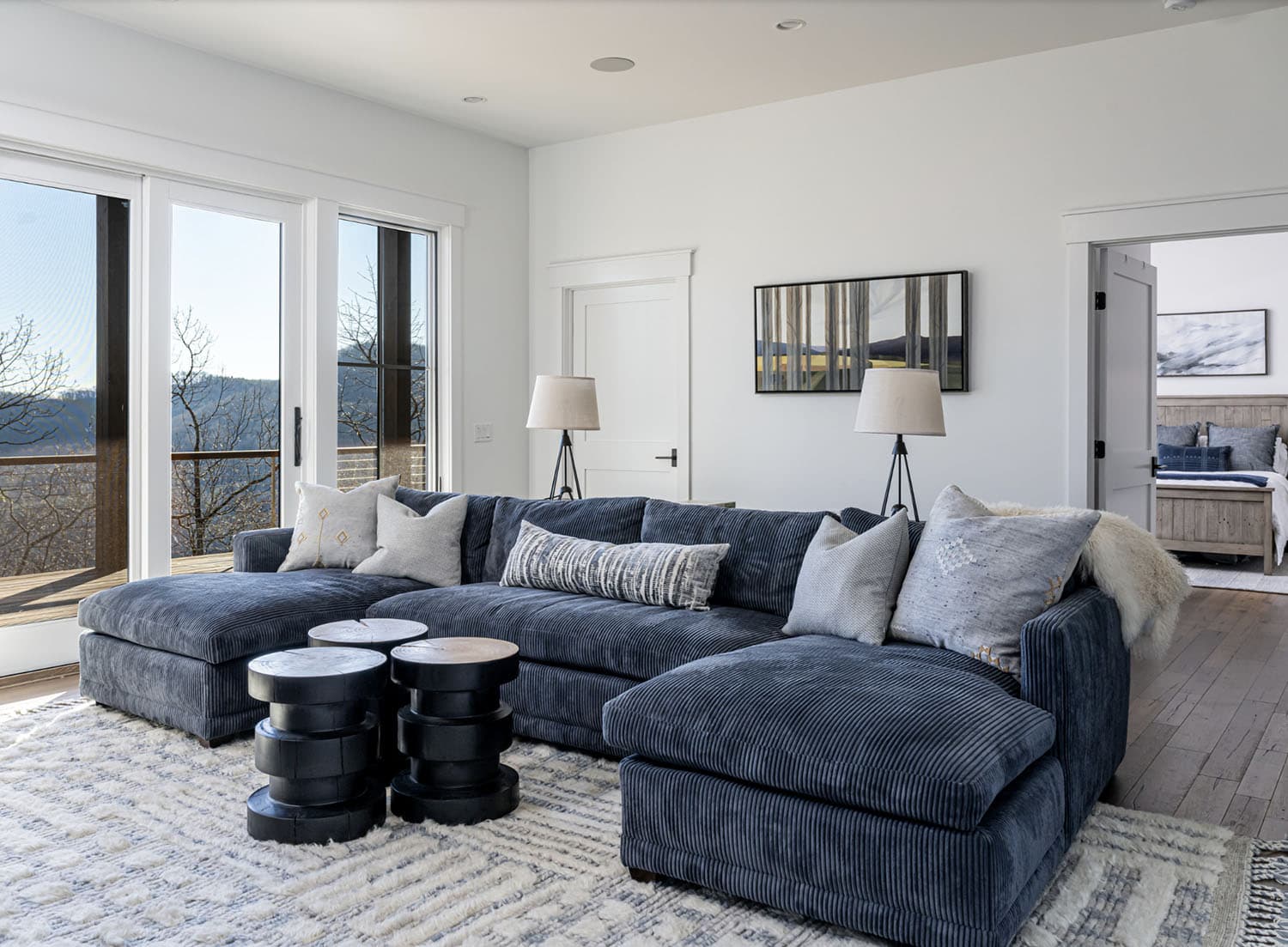modern rustic family room