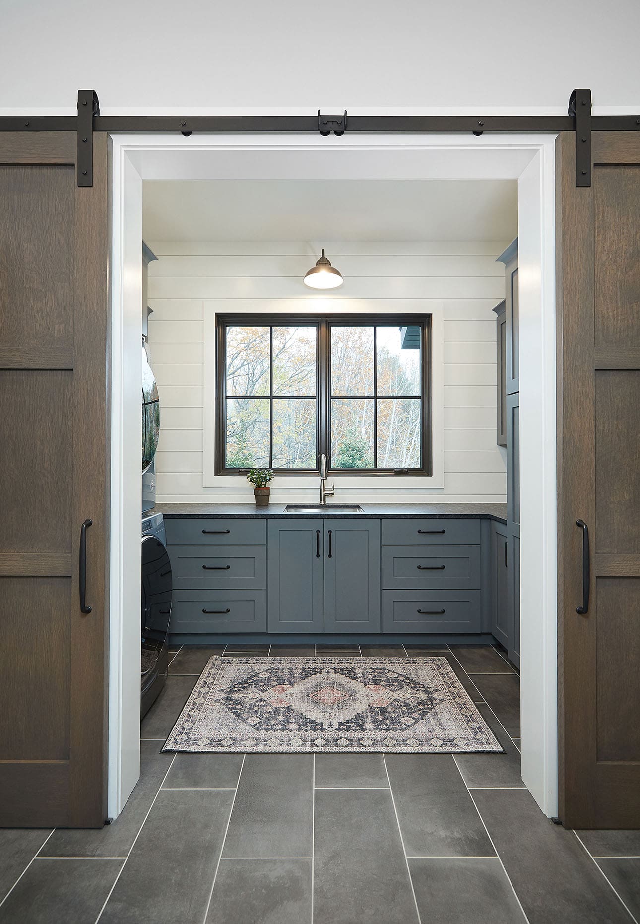 mountain style laundry room