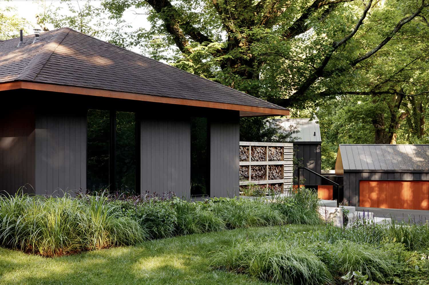 contemporary home exterior with landscaping