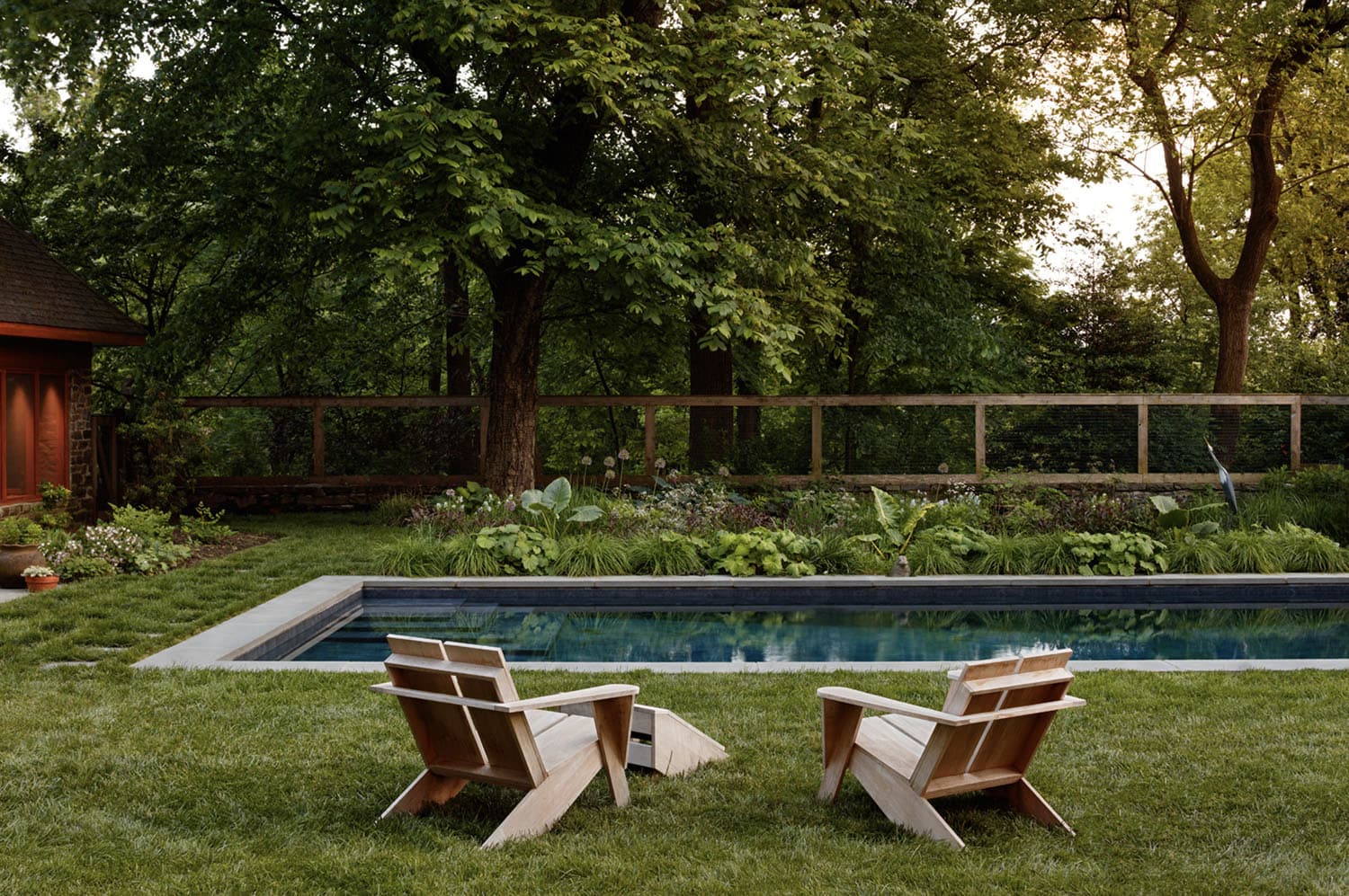 contemporary home exterior pool