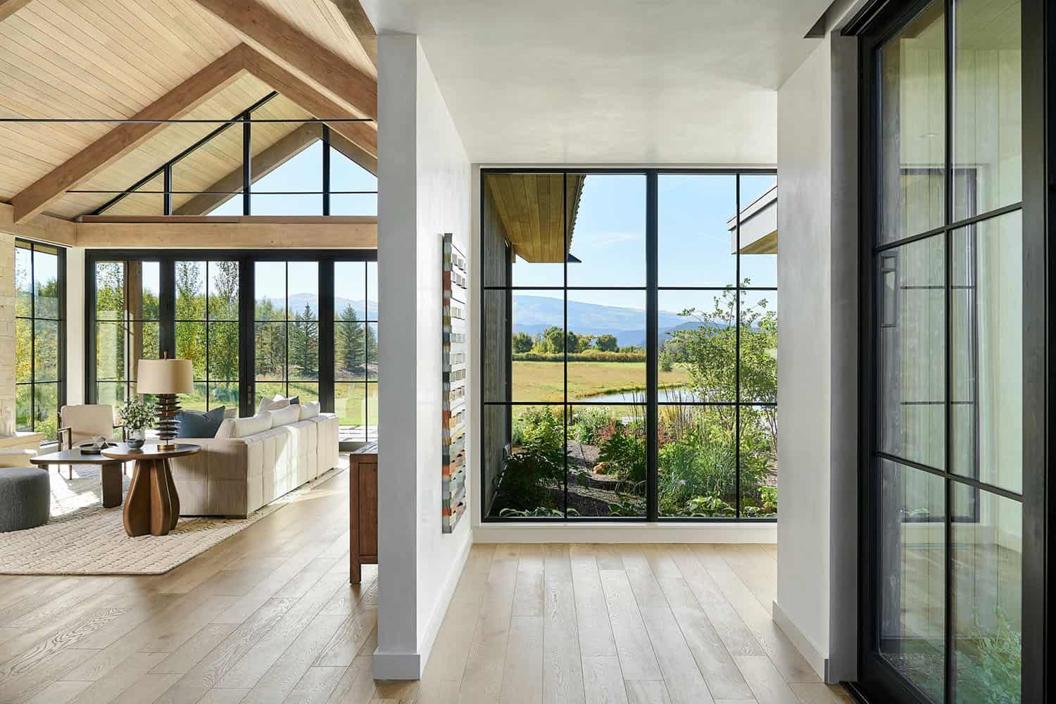 rustic modern hallway