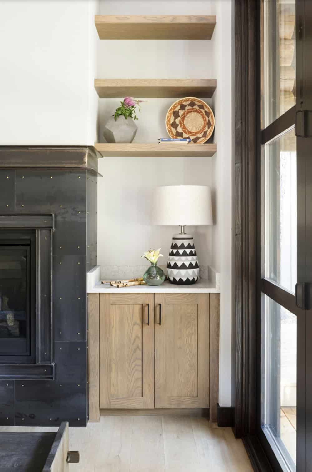 Rustic Living Room Fireplace