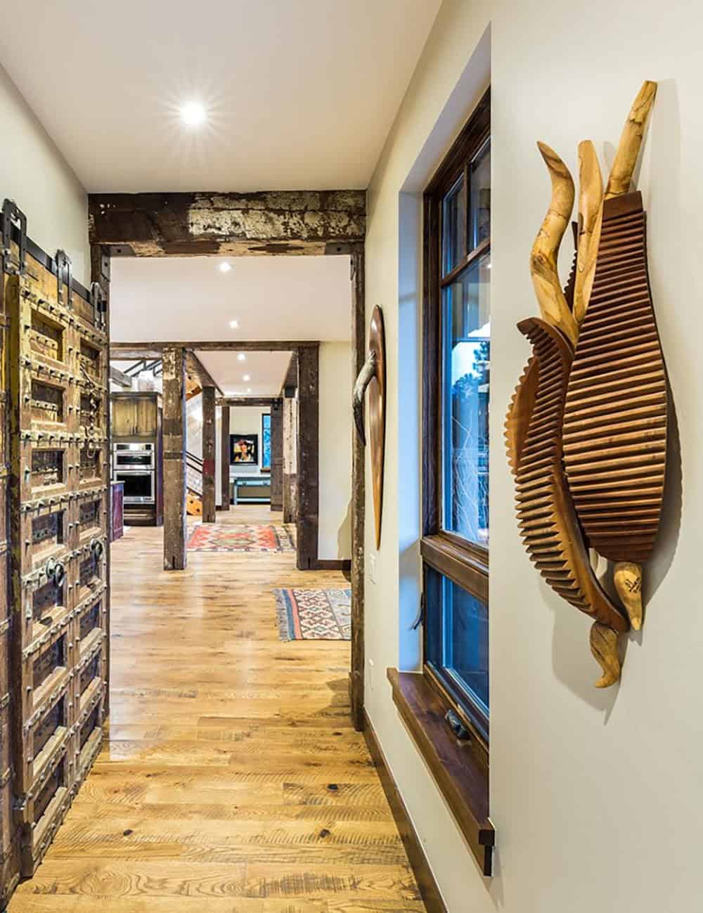 rustic hallway