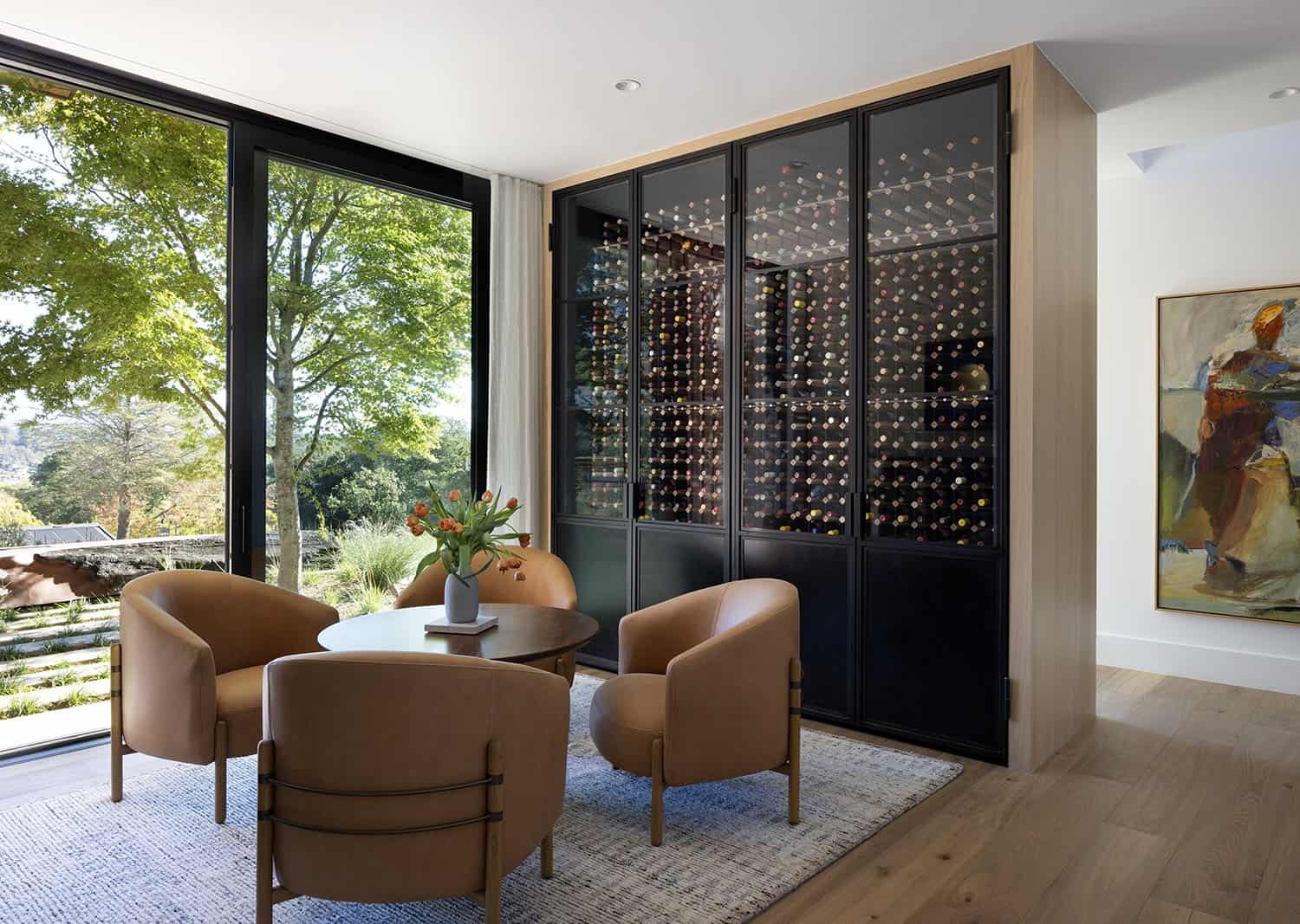modern farmhouse wine cellar