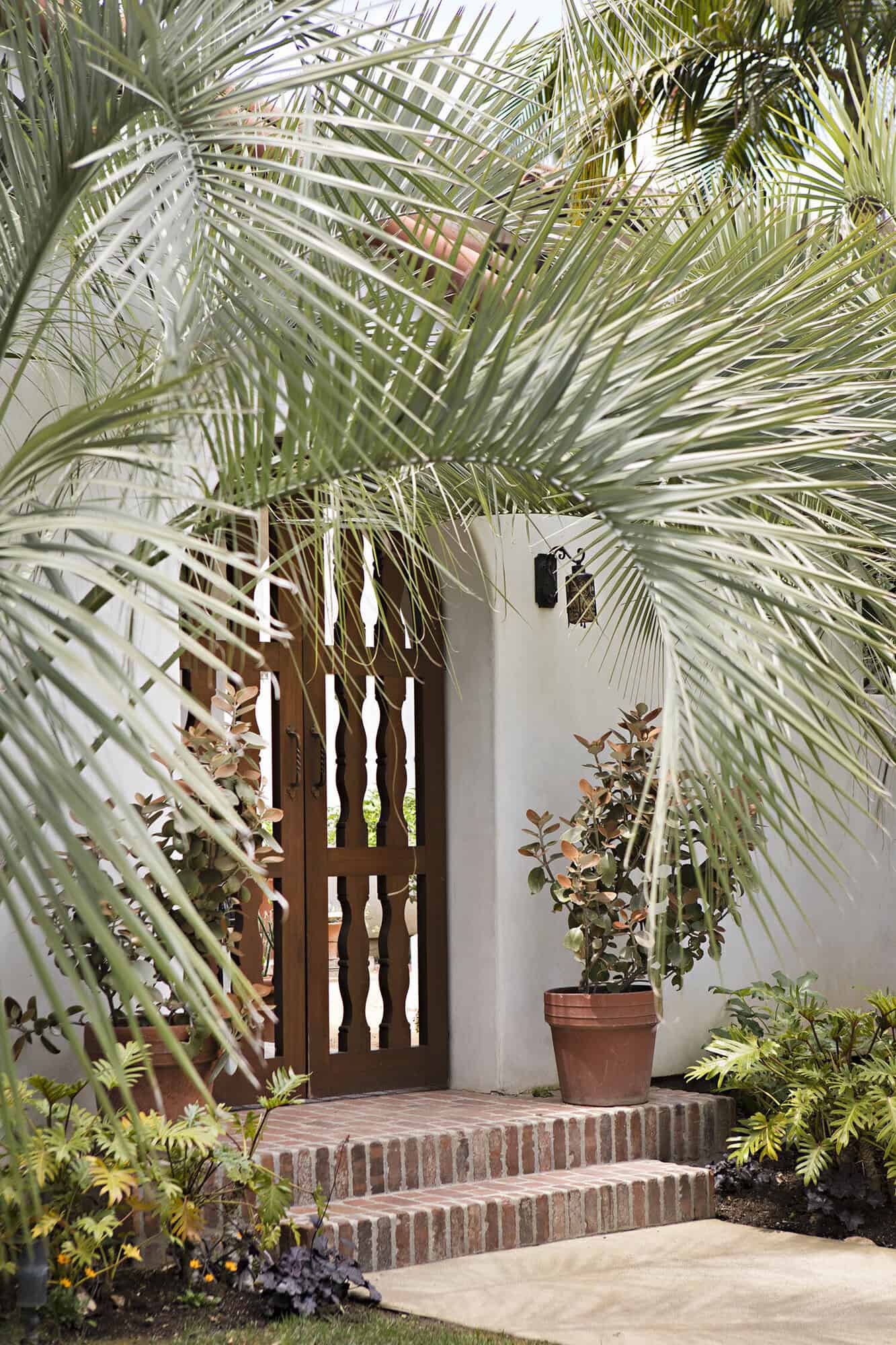 spanish colonial revival home exterior gate