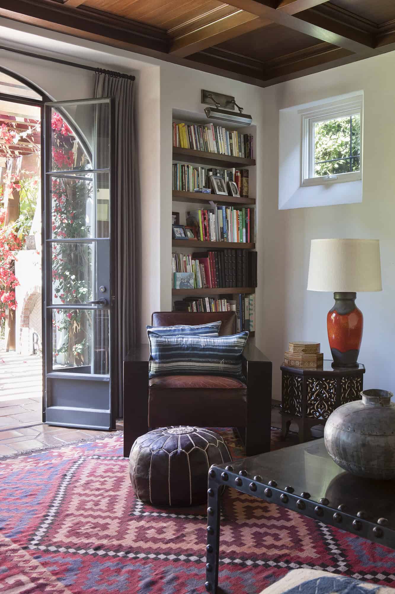 spanish colonial revival family room