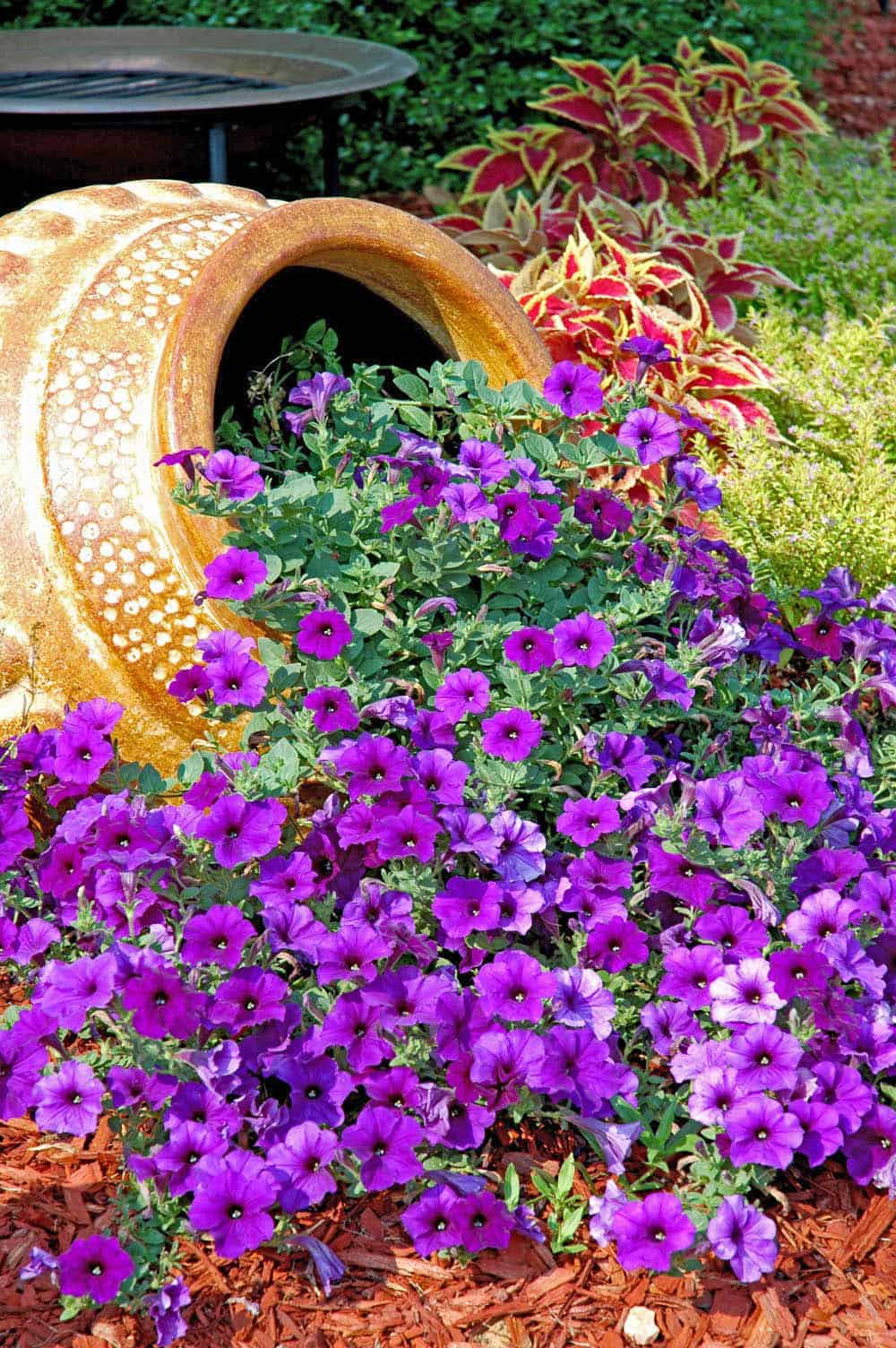 spilled flower pot ideas