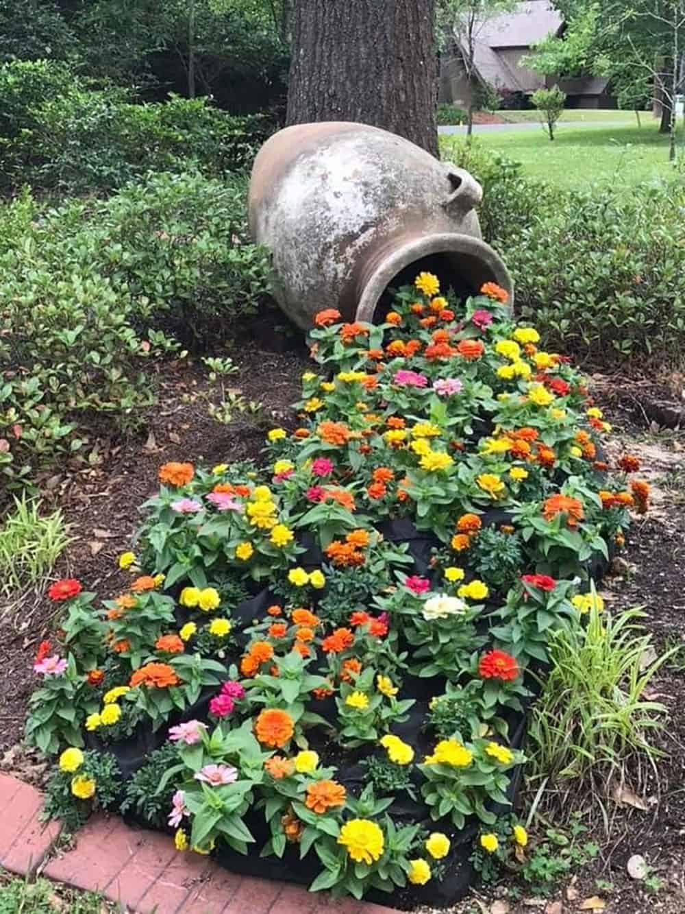 spilled flower pot