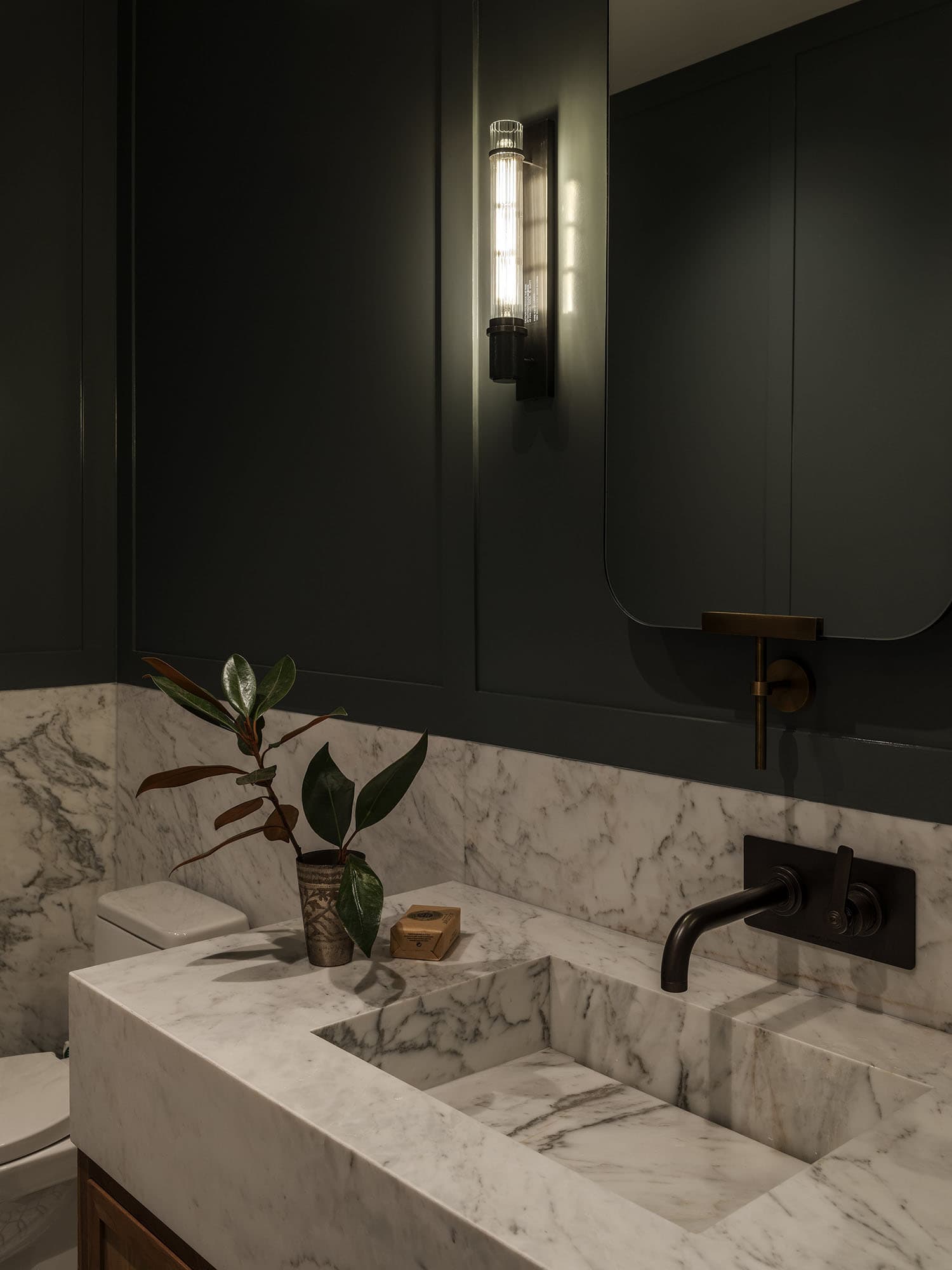 contemporary powder room
