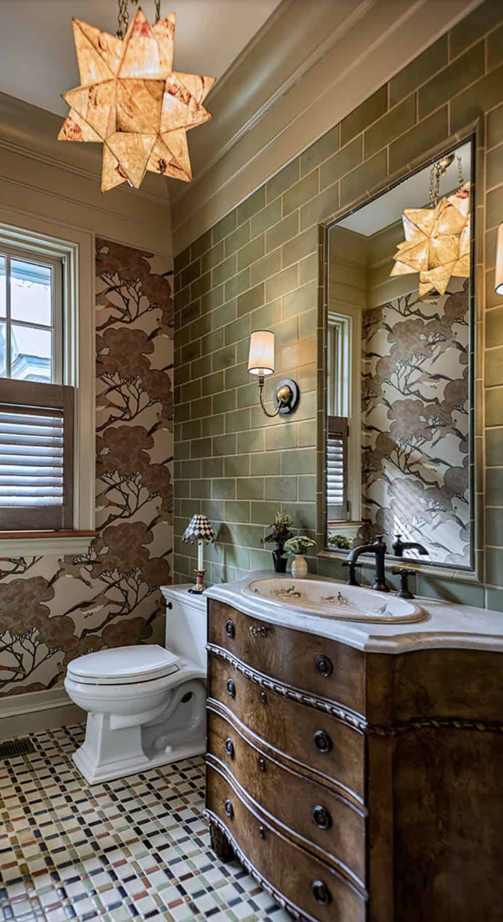 traditional style powder room