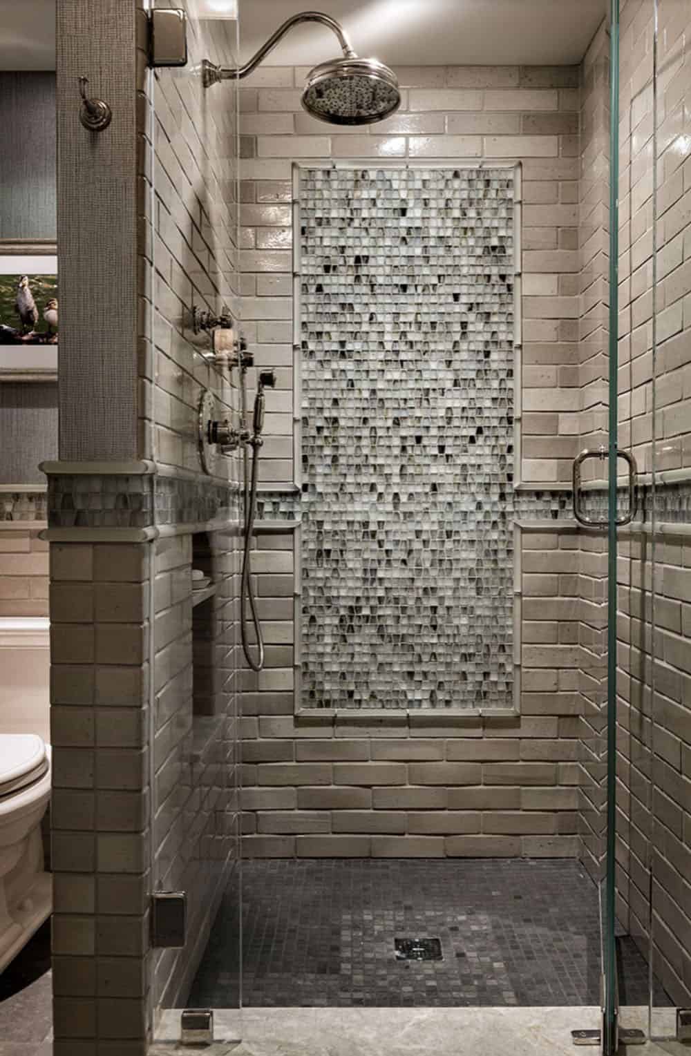 traditional style bathroom shower