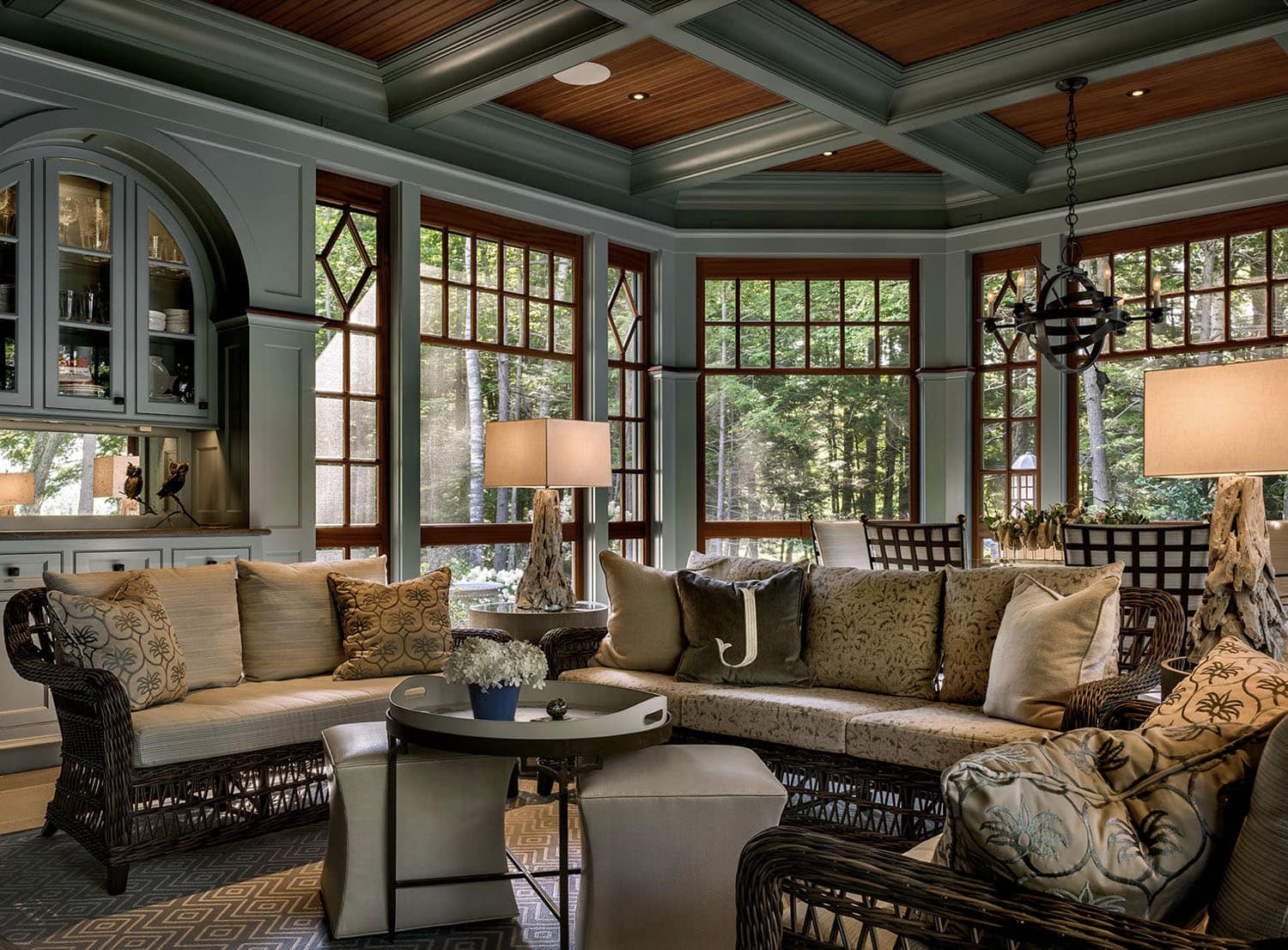traditional style sunroom