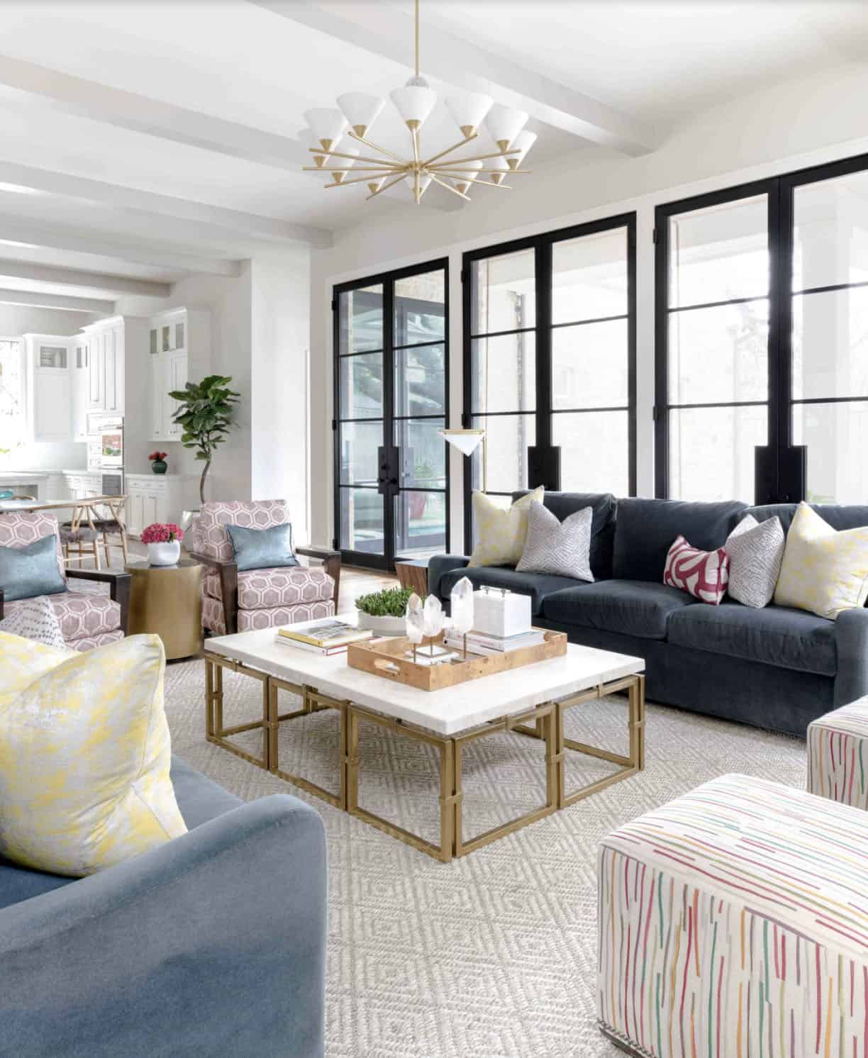 Beach Style Family Room with a fireplace