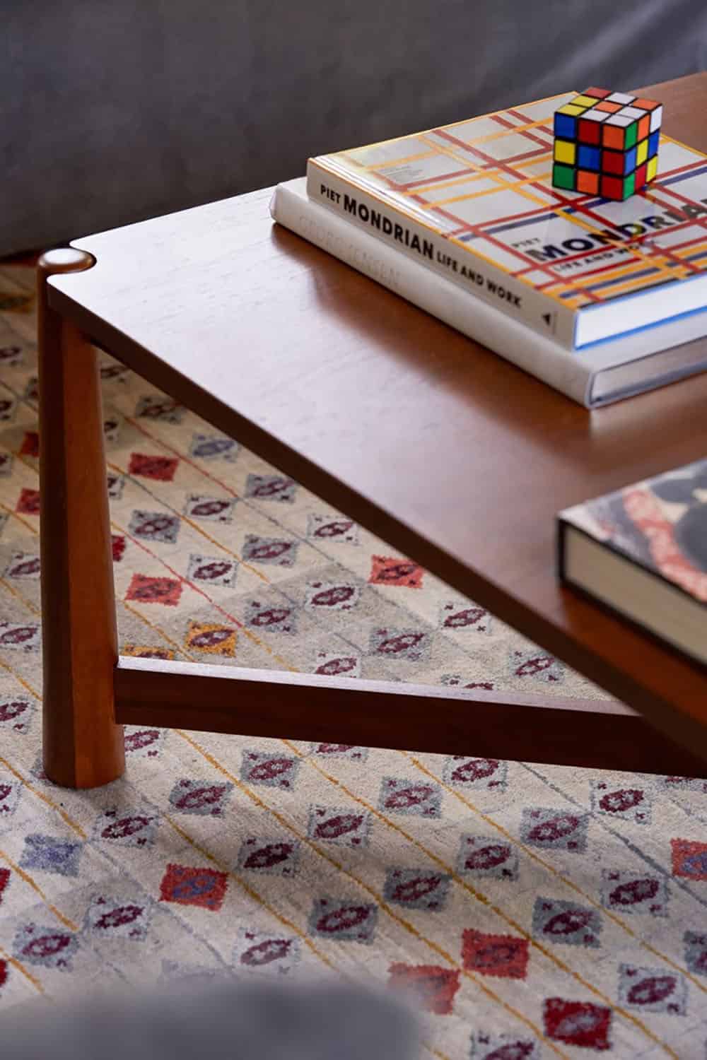 farmhouse style family room coffee table