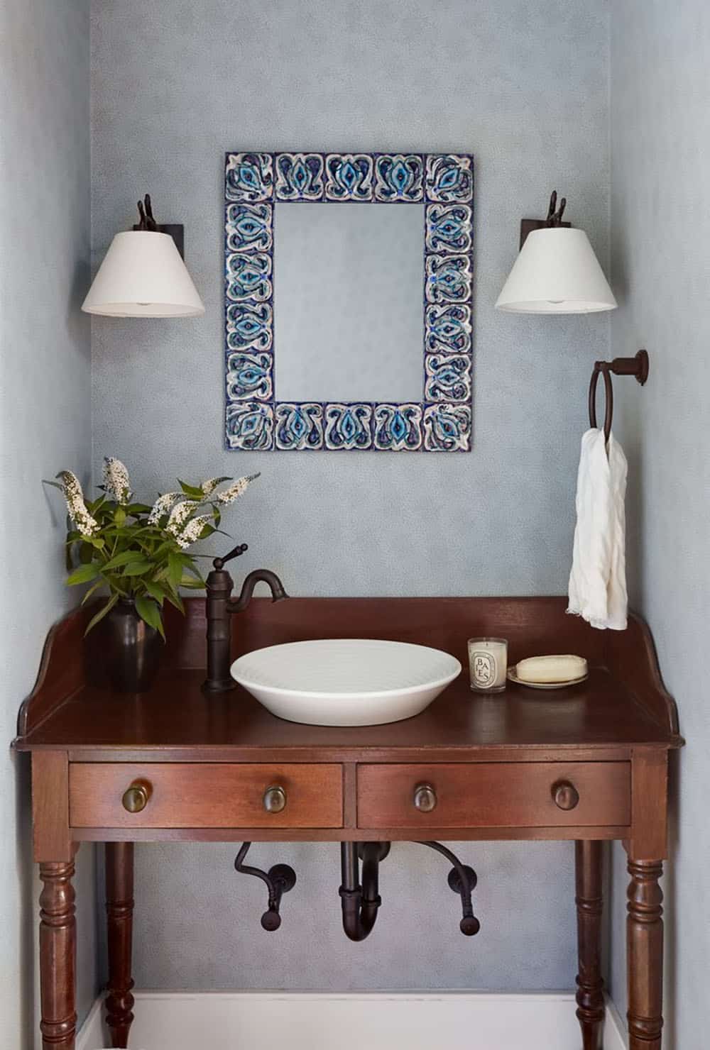 farmhouse style powder room