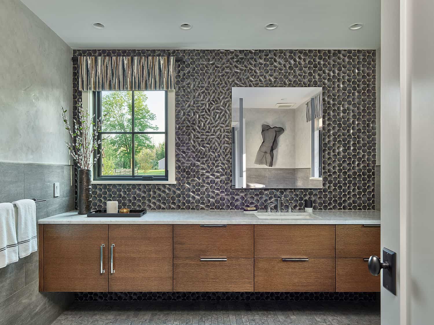 contemporary farmhouse style bathroom