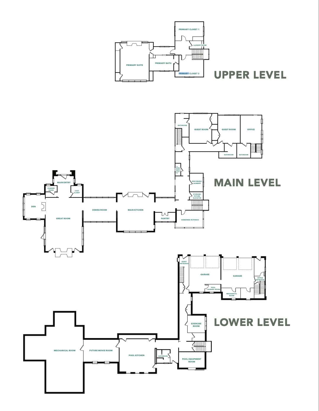 contemporary farmhouse estate floor plan