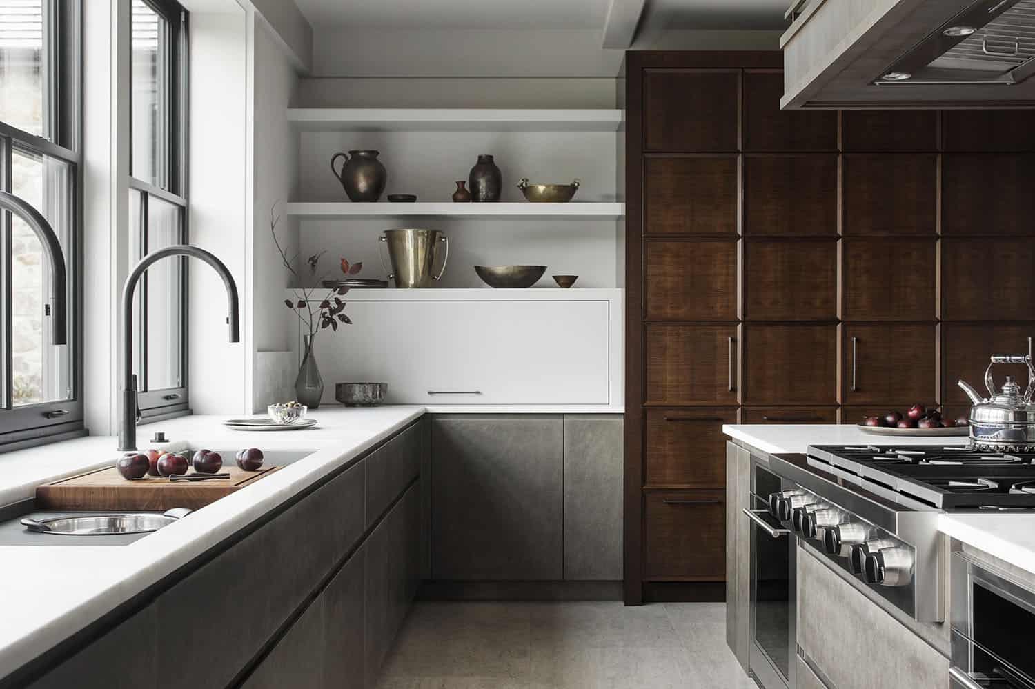 contemporary farmhouse style kitchen