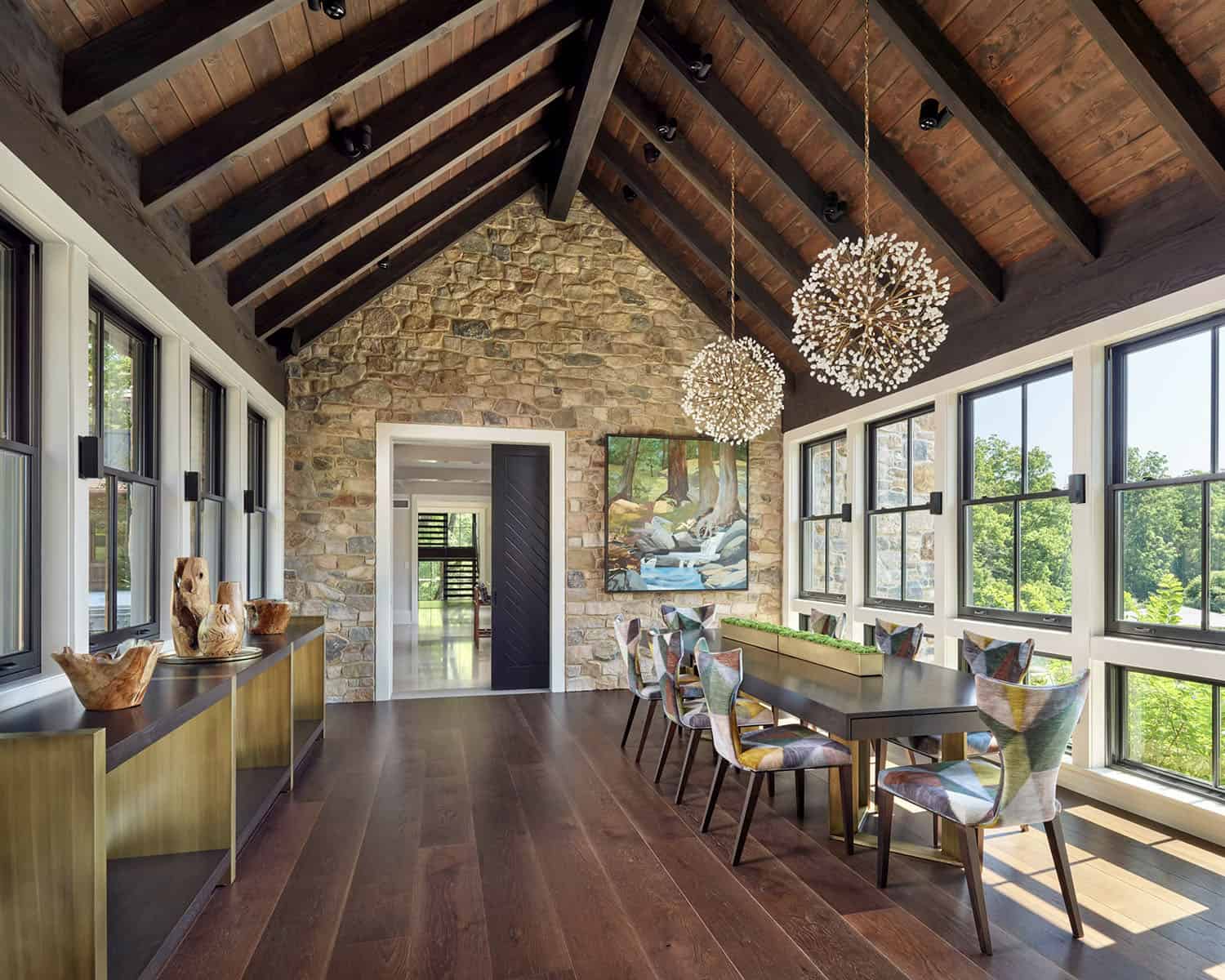 contemporary farmhouse style dining room