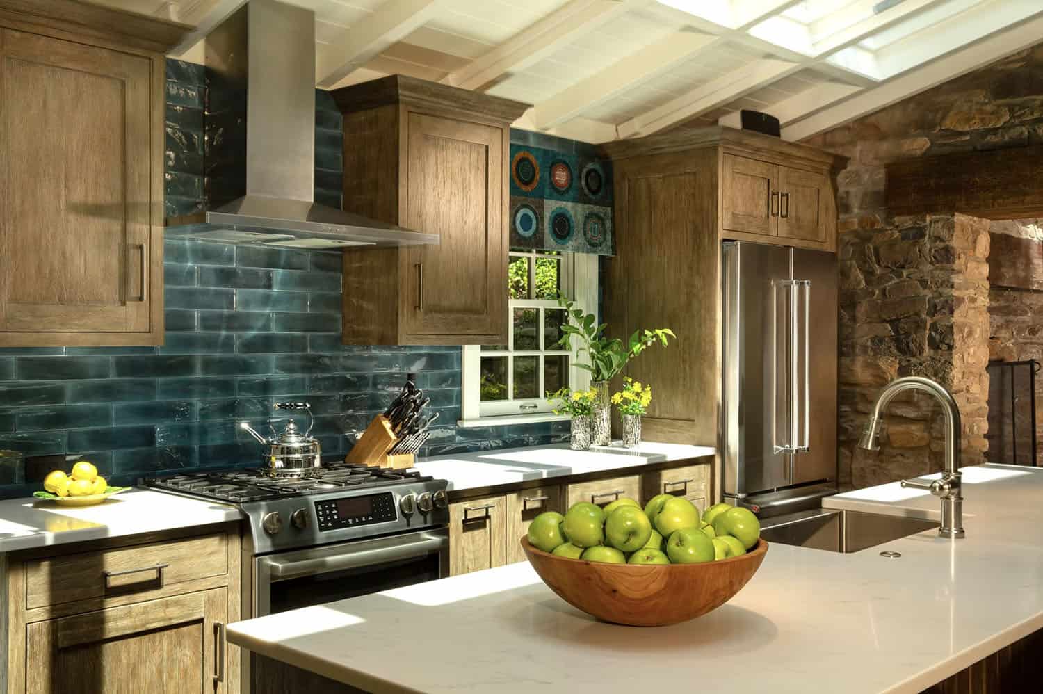 contemporary farmhouse style guest house kitchen