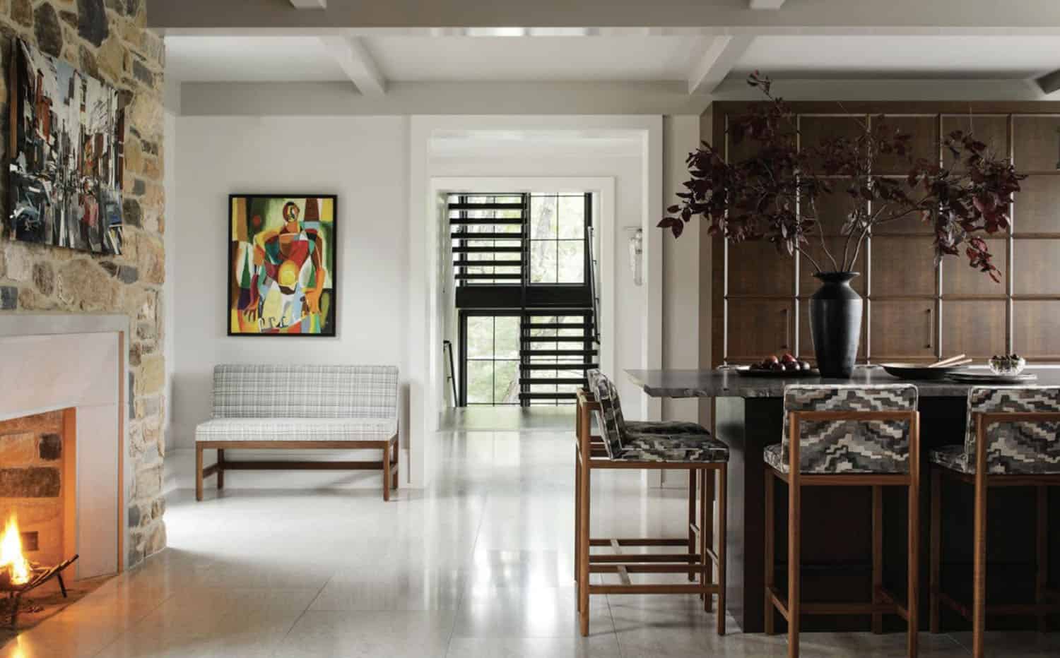 contemporary farmhouse style kitchen