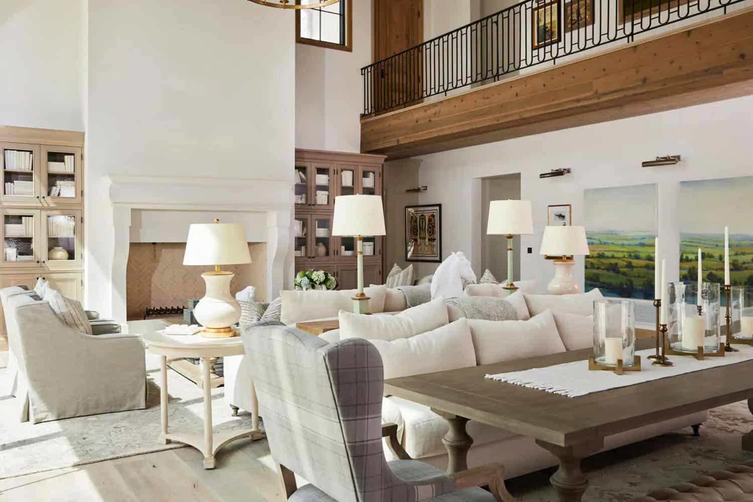 contemporary french country great room