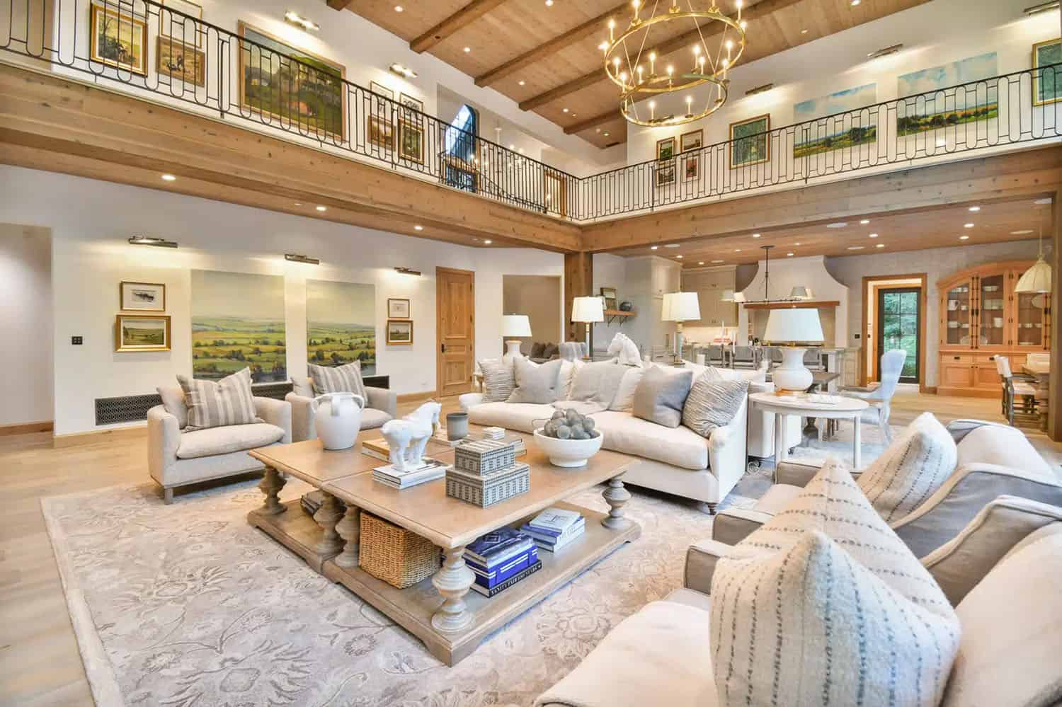 contemporary french country living room