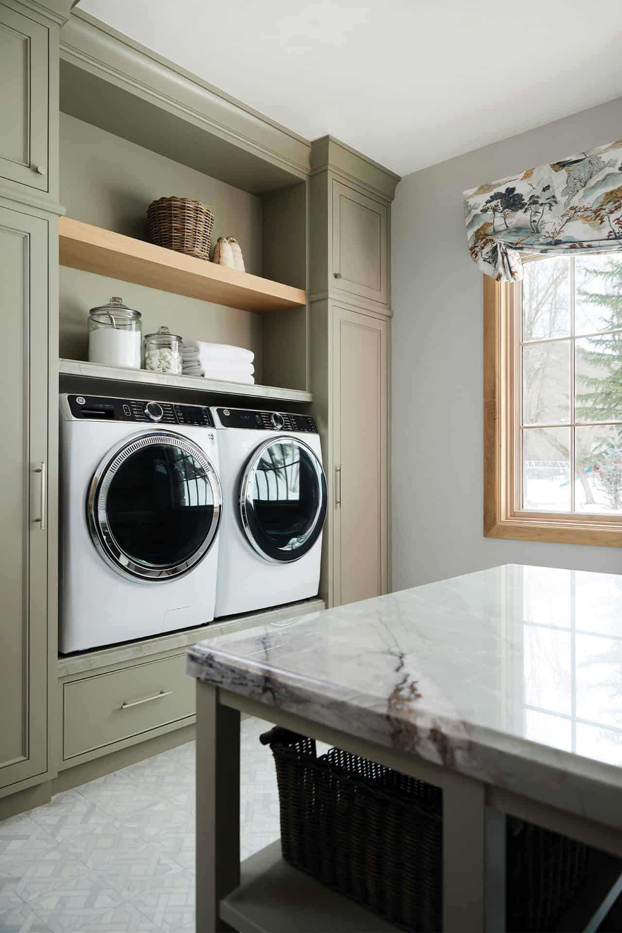 contemporary french country laundry room