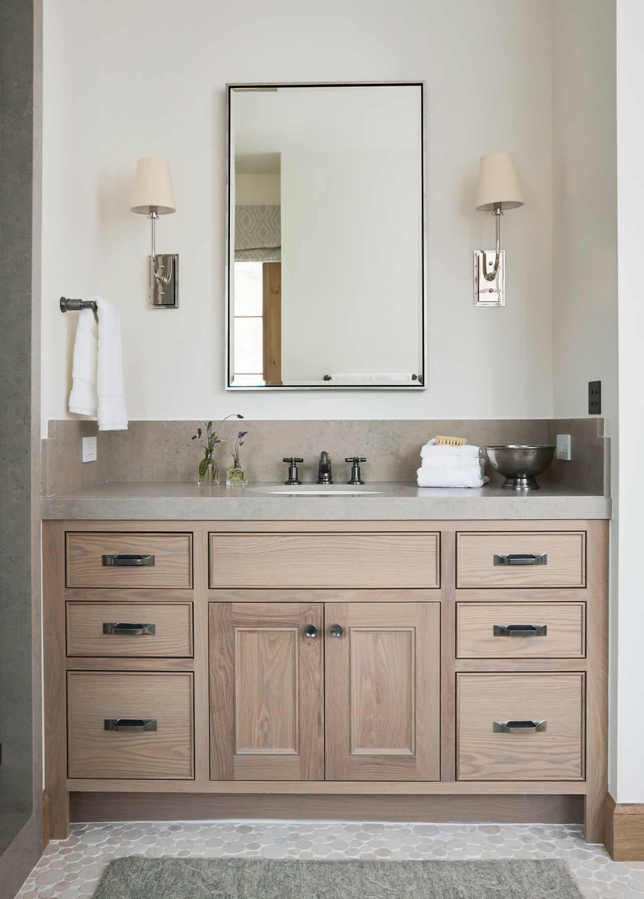 contemporary french country bathroom vanity