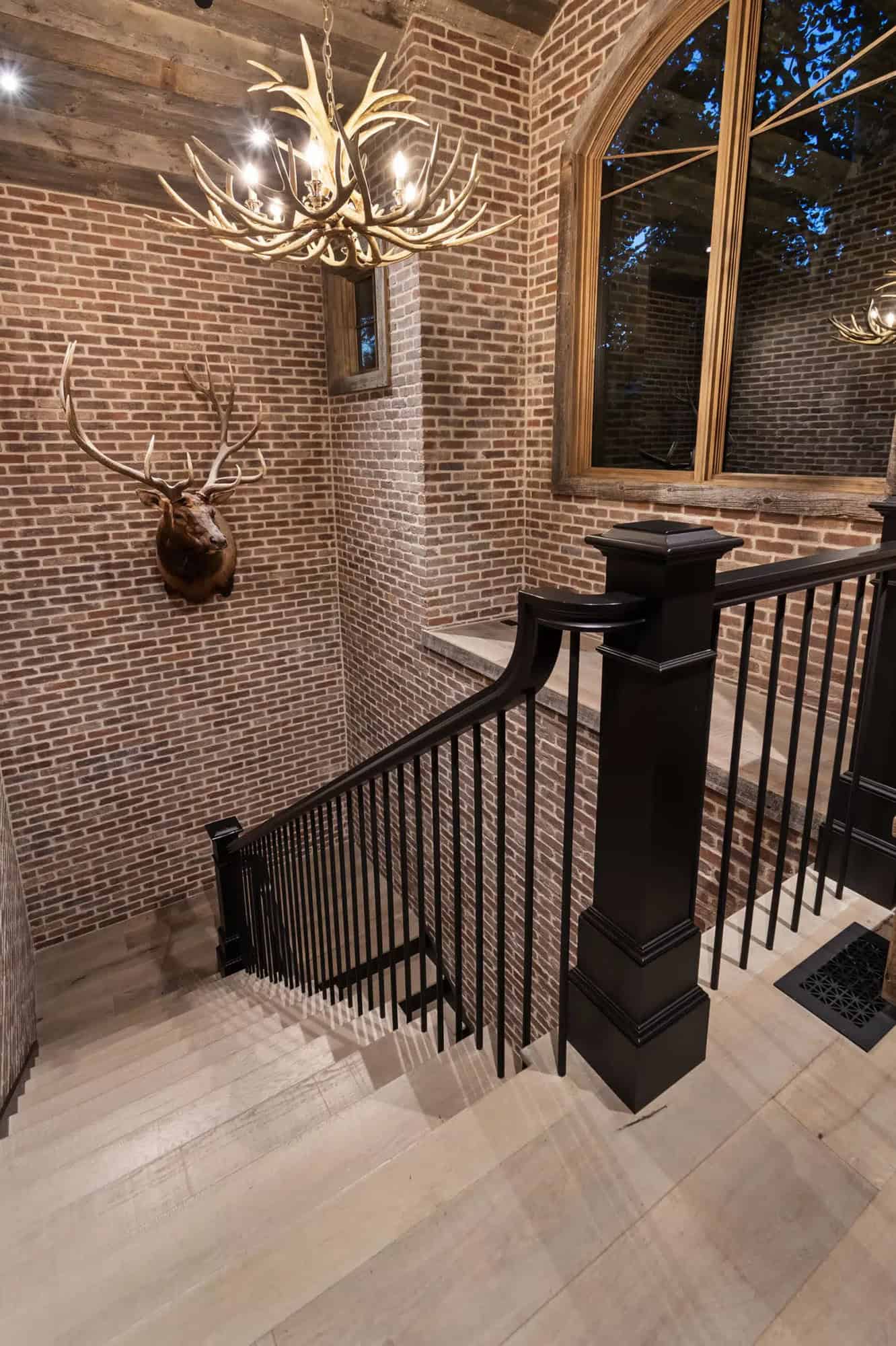 contemporary french country staircase