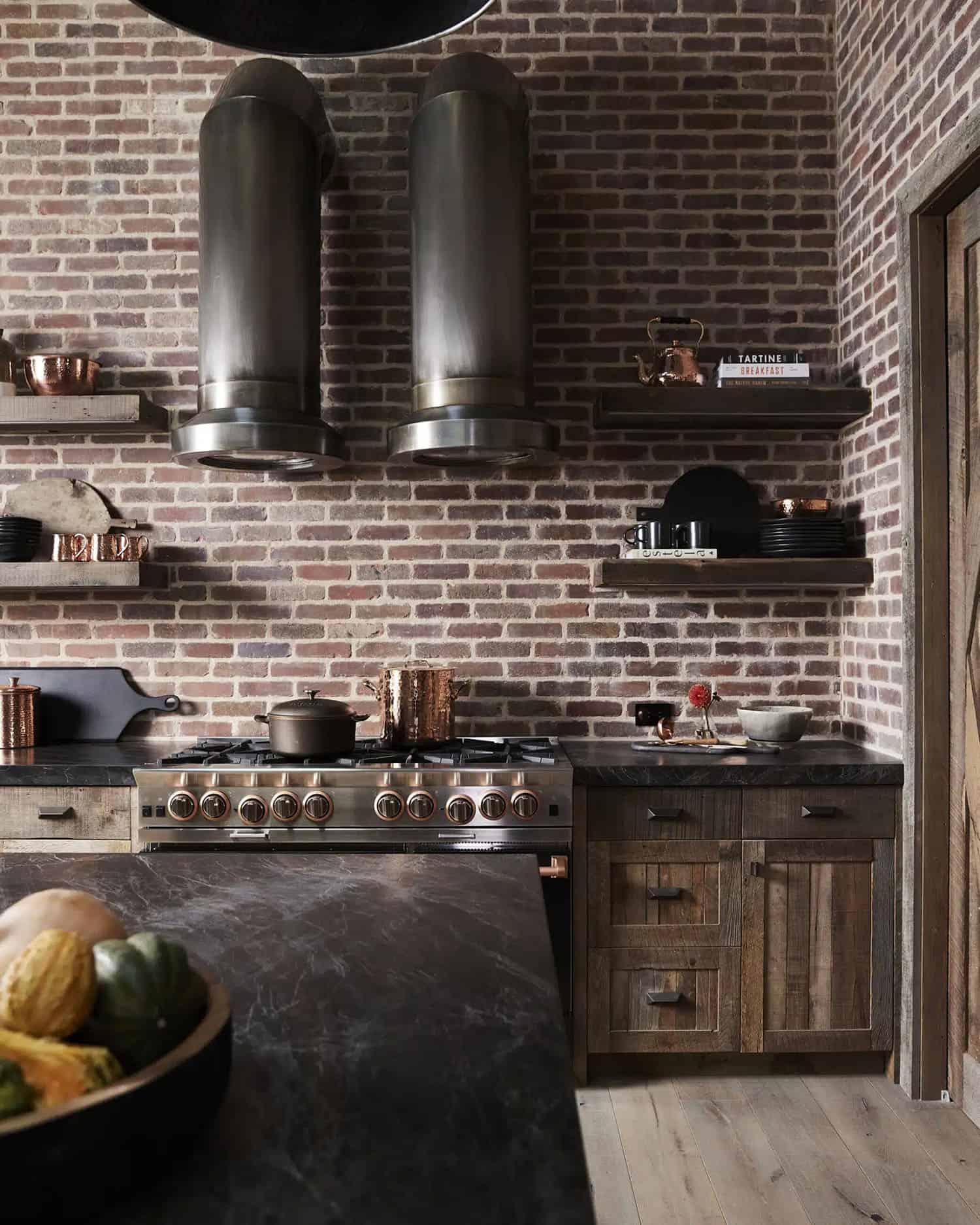 rustic speakeasy-style kitchen