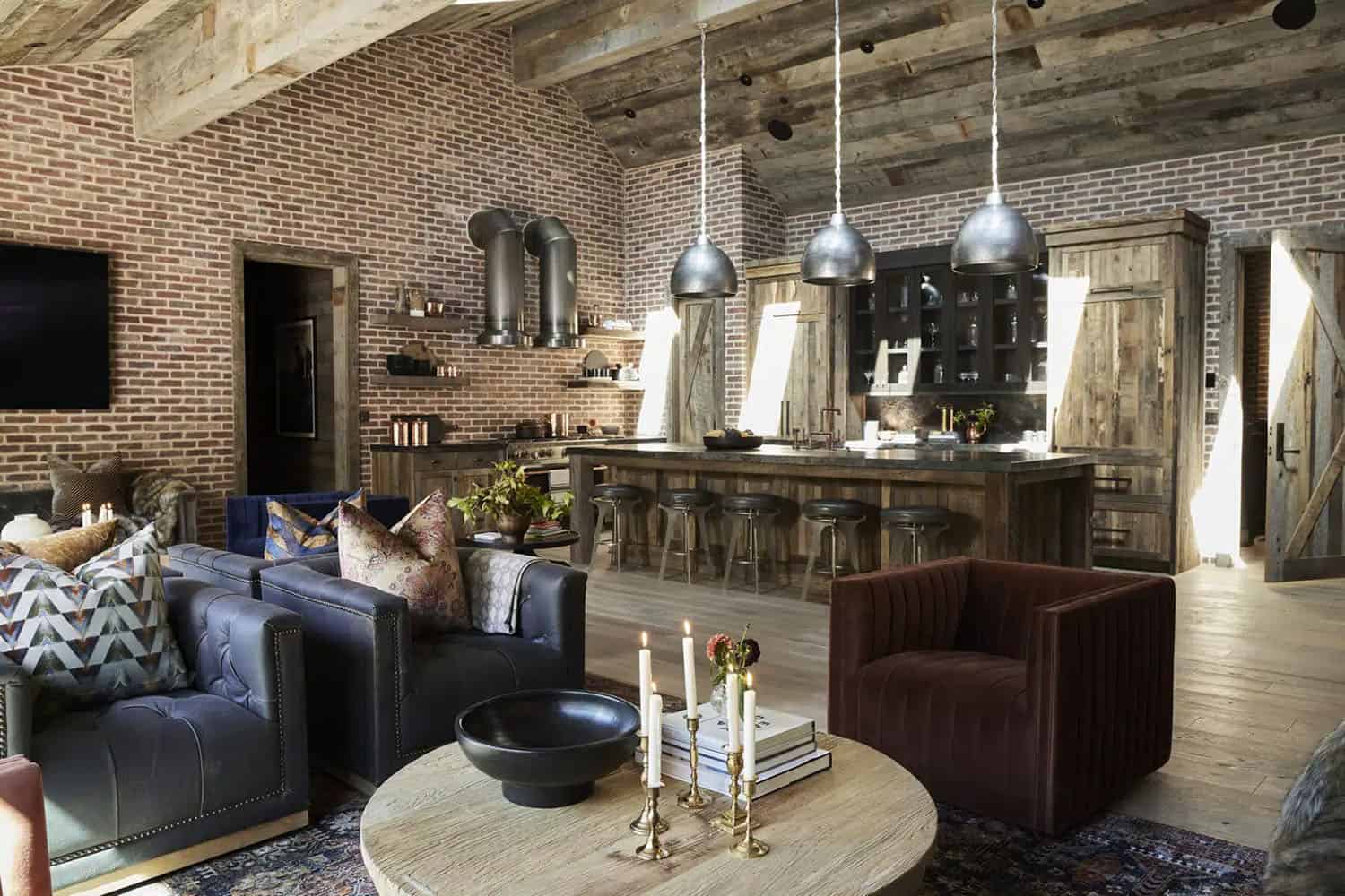 rustic speakeasy-style kitchen