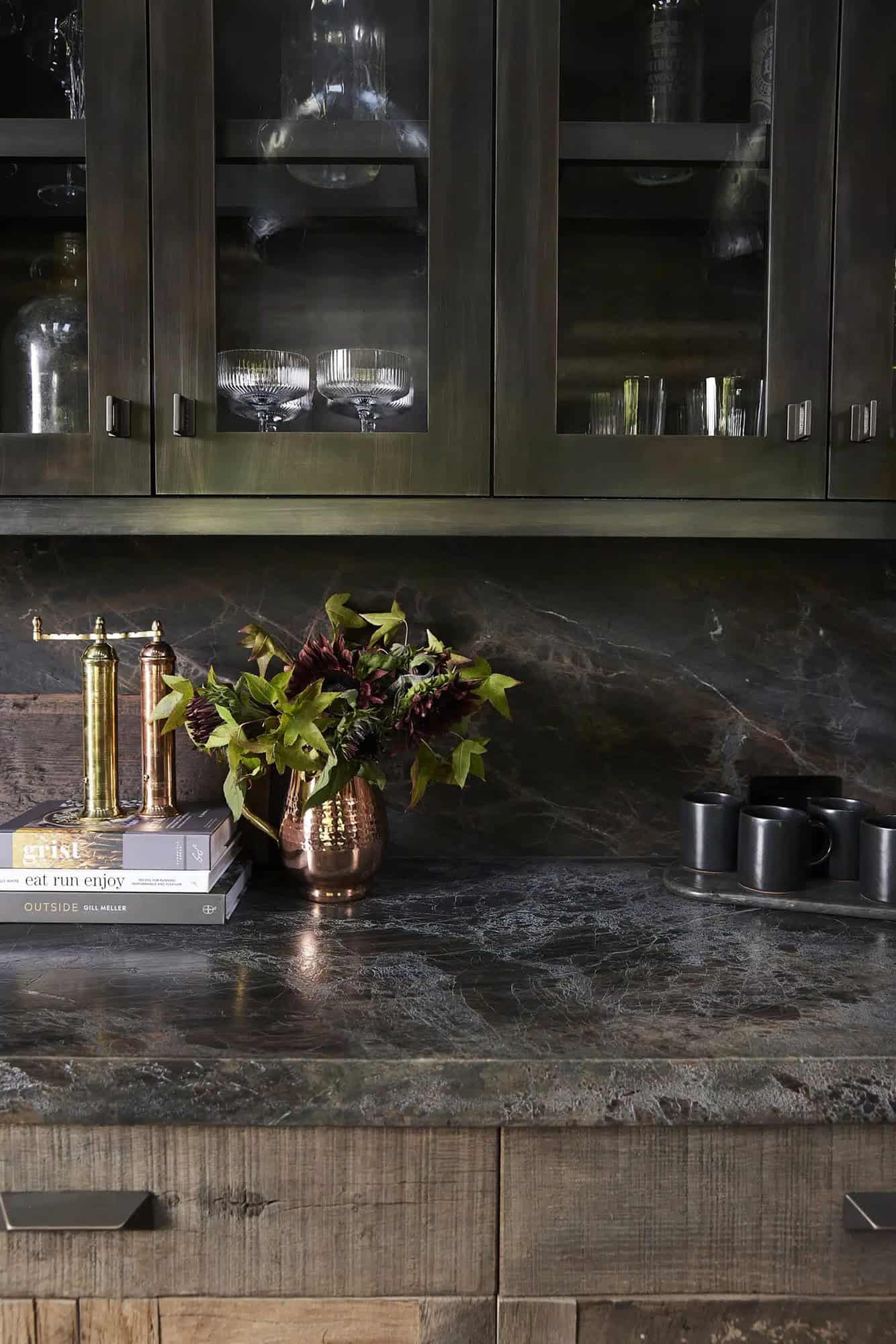 rustic speakeasy-style kitchen